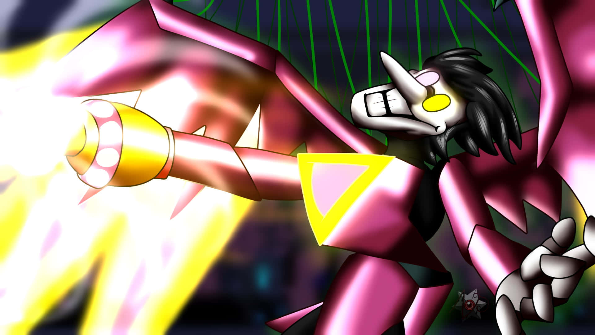 Spamton Unlocking Success In Cyber World Background