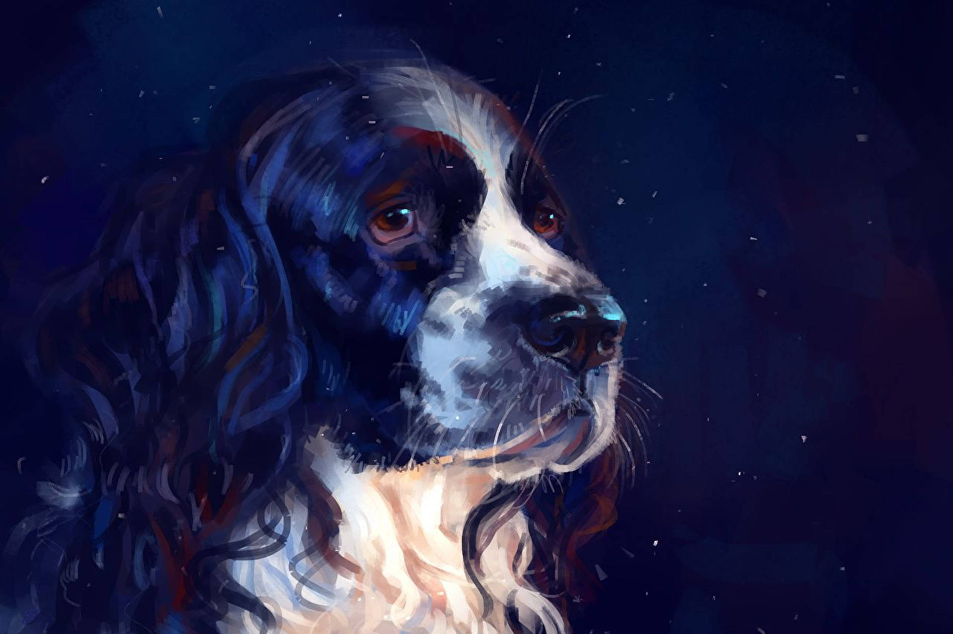Spaniel Dog Art Background