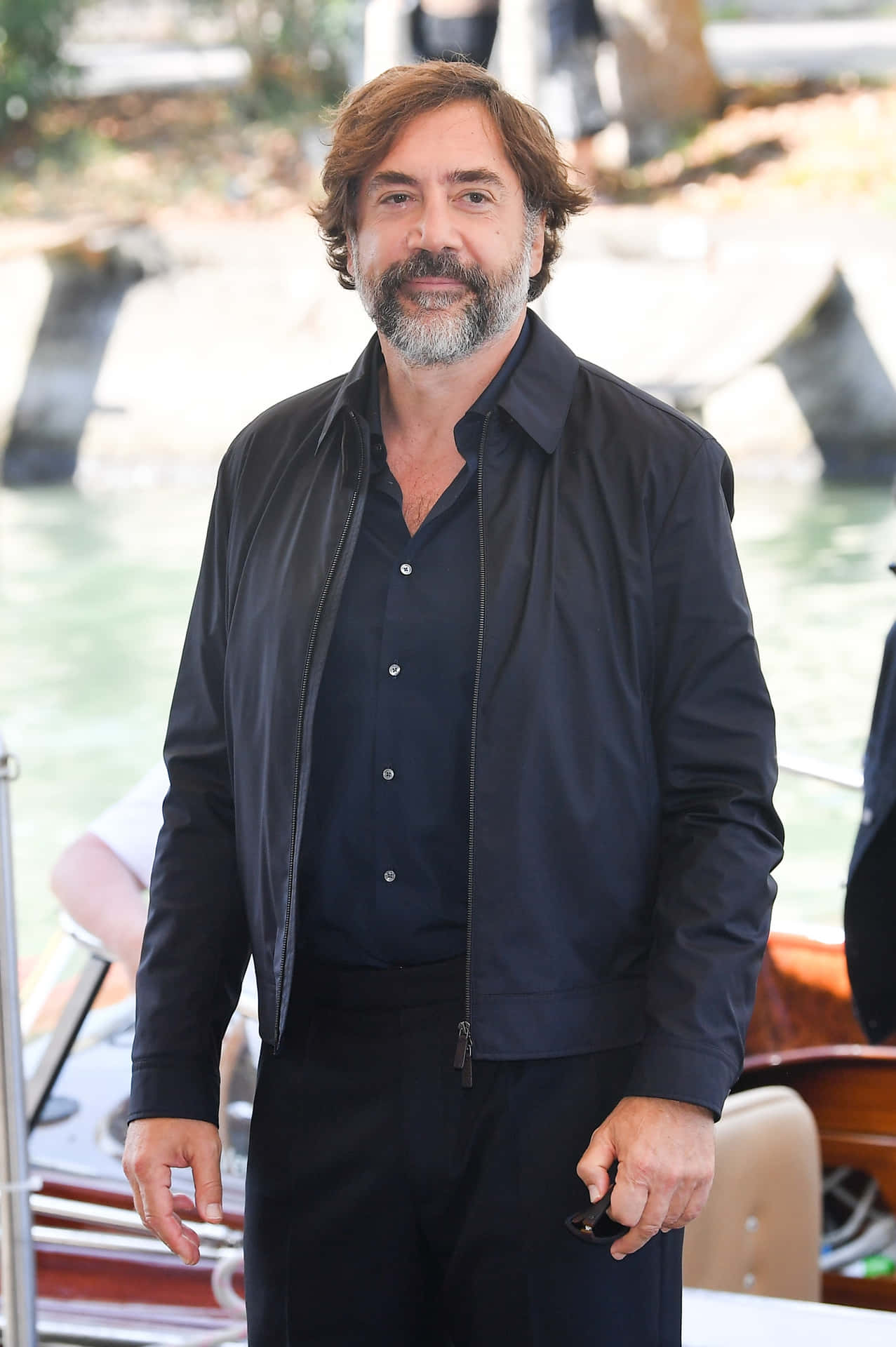 Spanish Actor Javier Bardem In A Candid Portrait Background