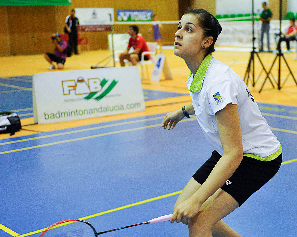 Spanish Badminton Player Carolina Marin Racquetball Background