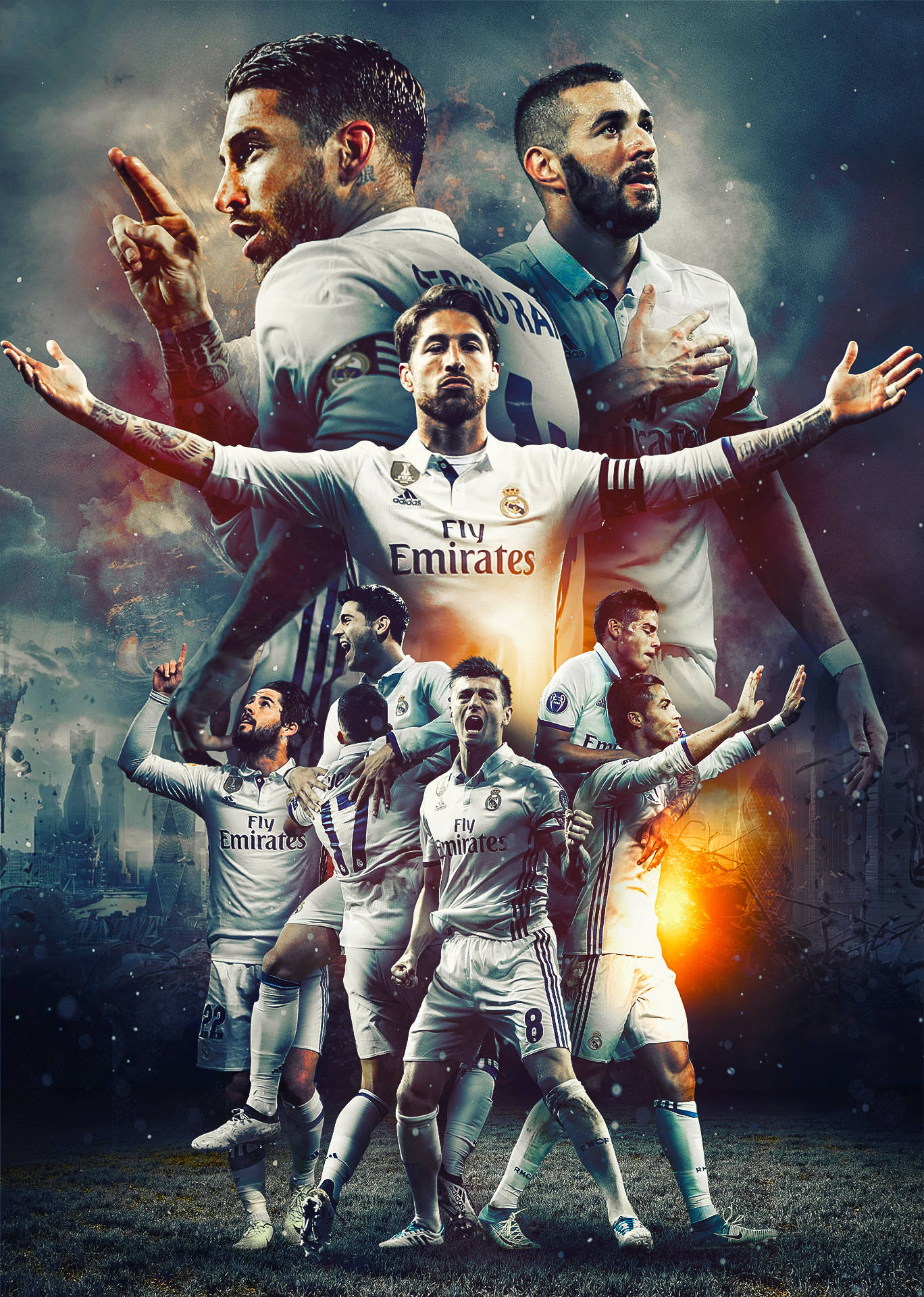 Spanish Real Madrid Football Team Background