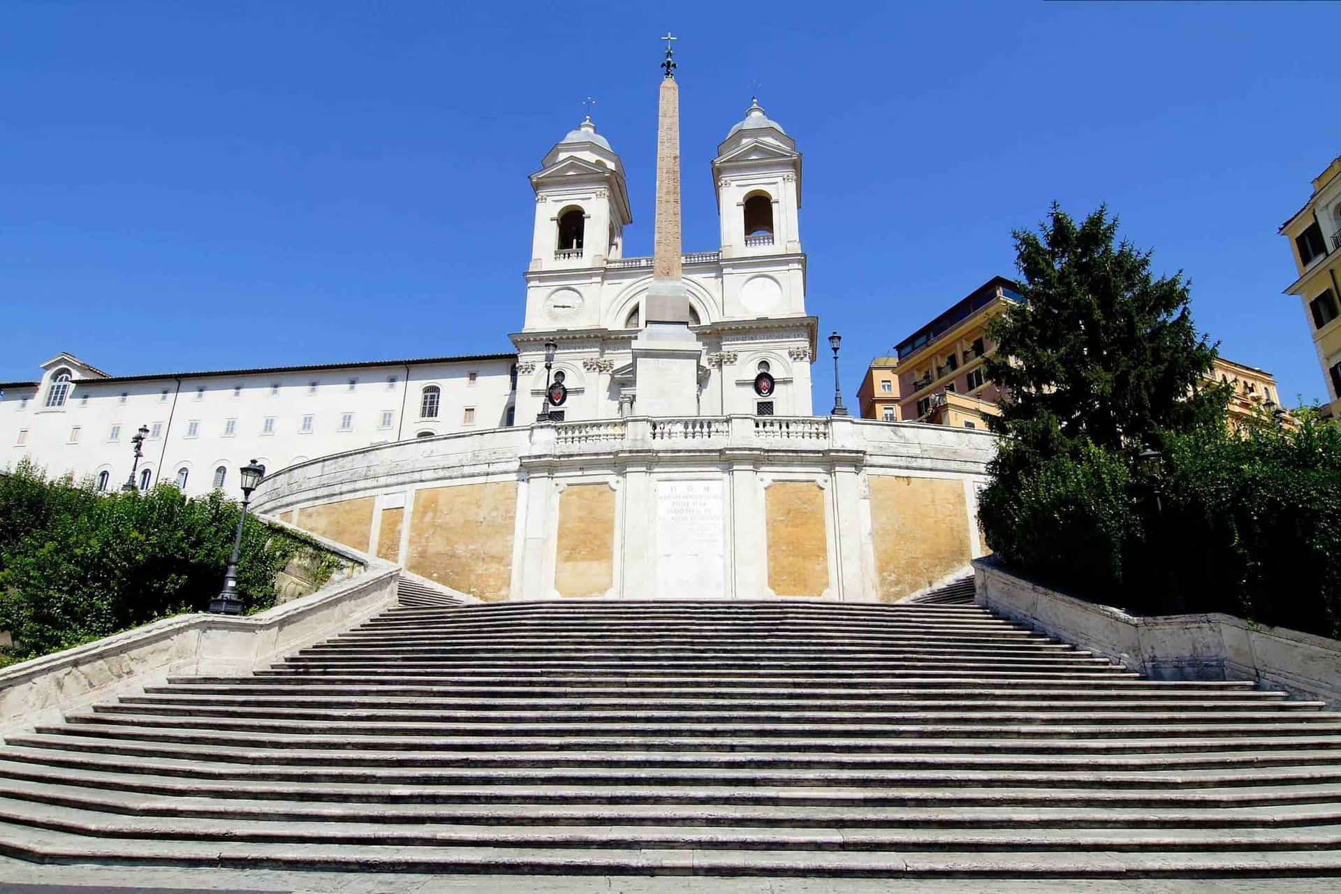 Spanish Steps Daylight View Background