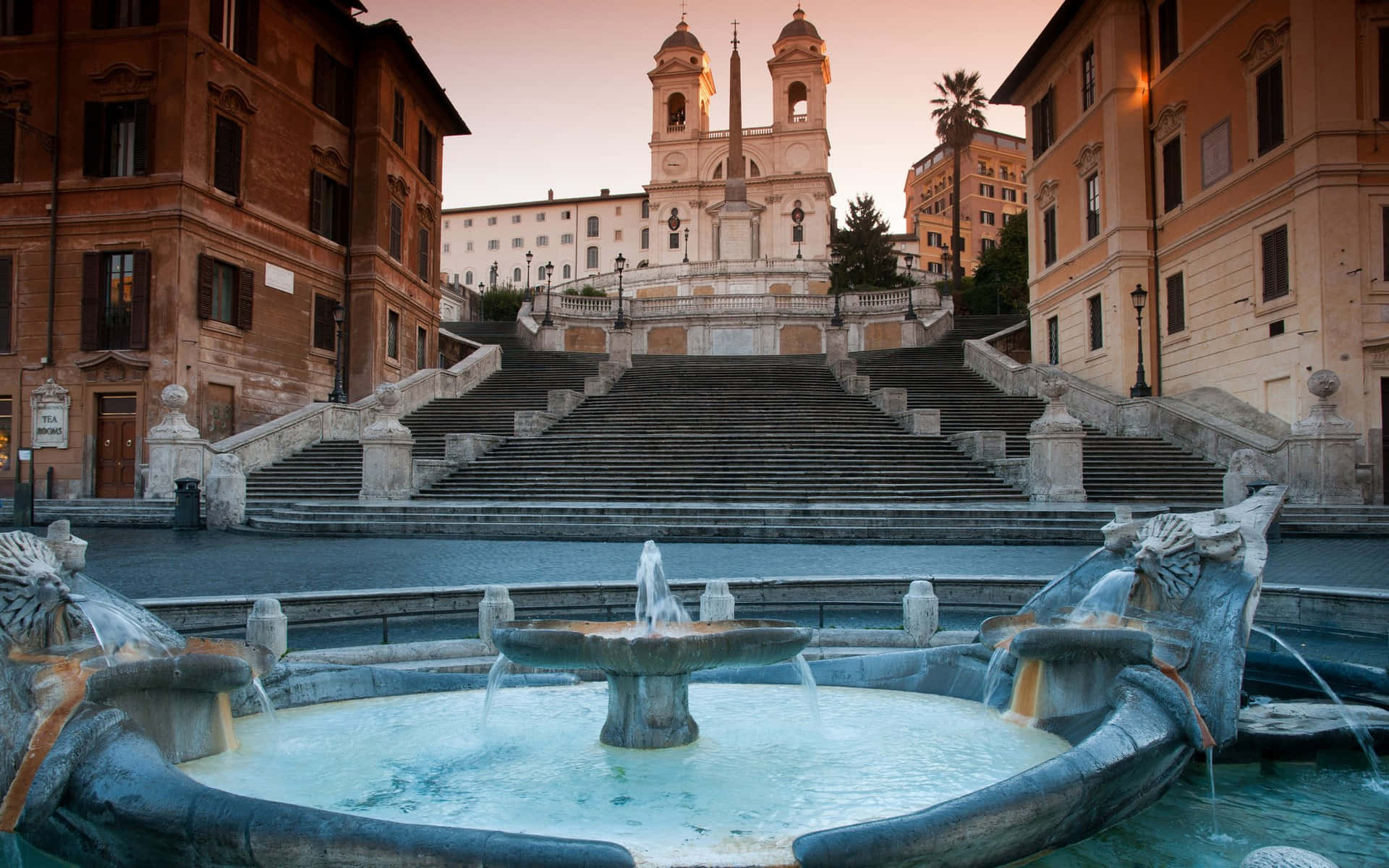 Spanish Steps Fontana Della Barcaccia Background
