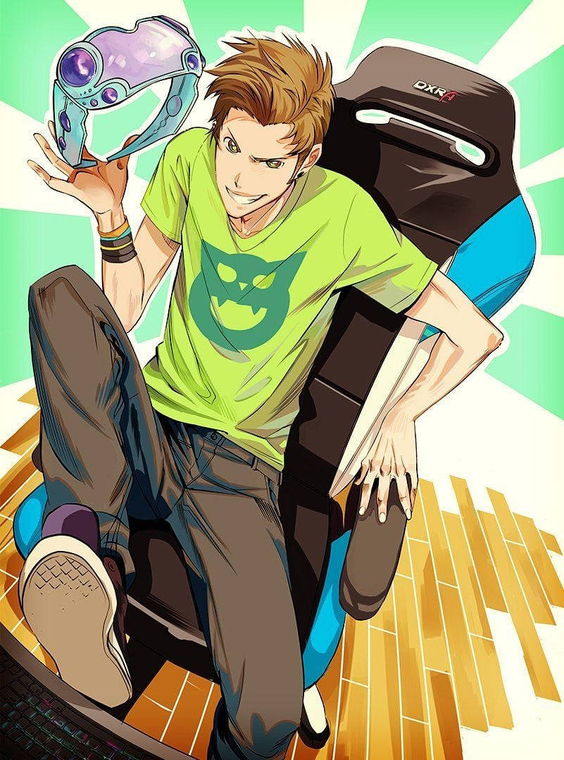 Spanish Youtuber & Gamer El Rubius Omg Poses In His Anime Drawing