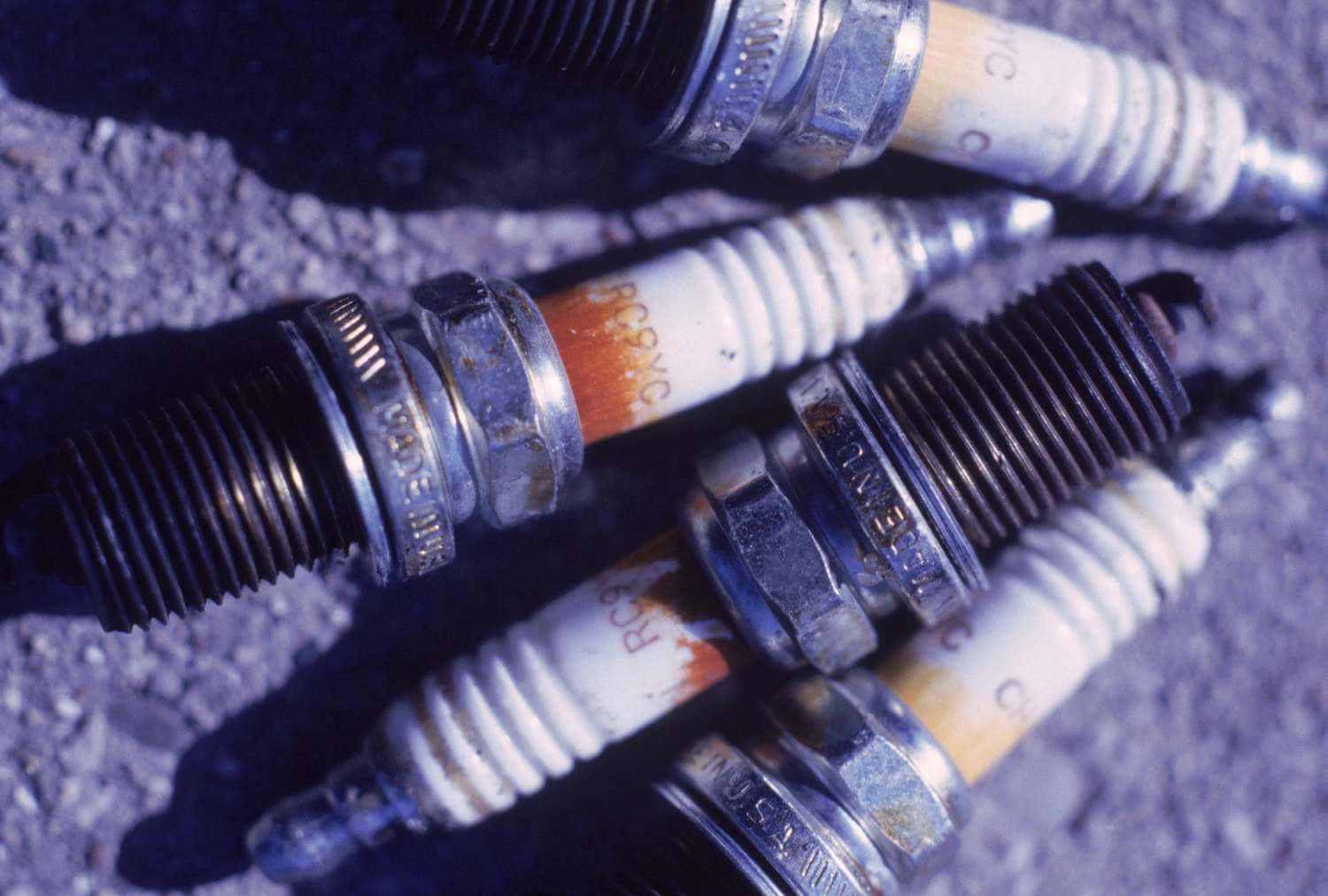 Spark Plug On Gravel Background