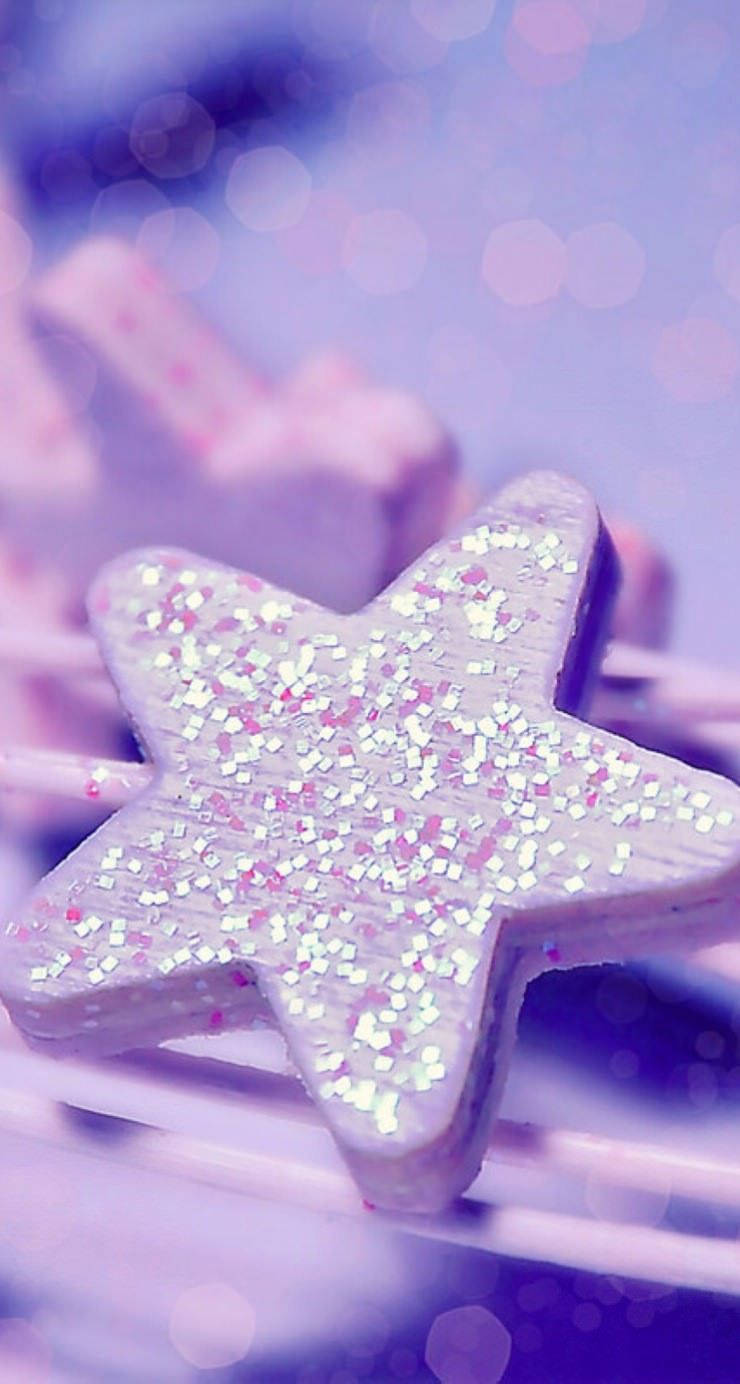 Sparkle And Shine With Girly Glitter Stars Background