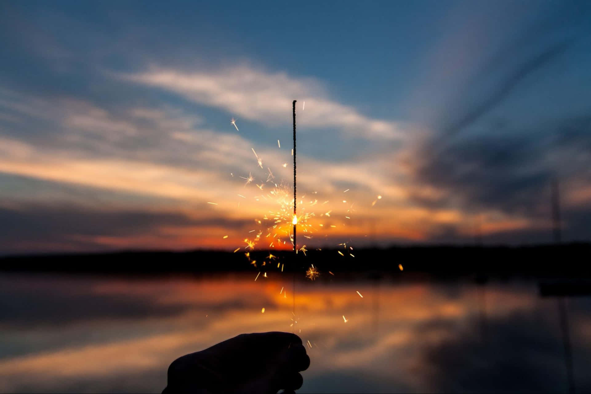 Sparkler Shallow Photography Background