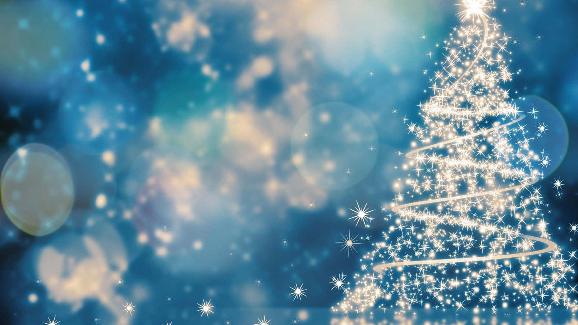 Sparkling Blue Christmas Background