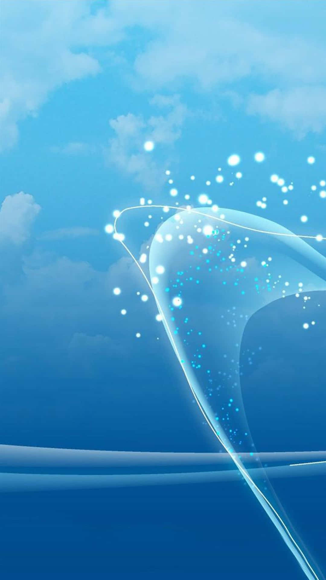 Sparkling Blue Galaxy Note 4 Background