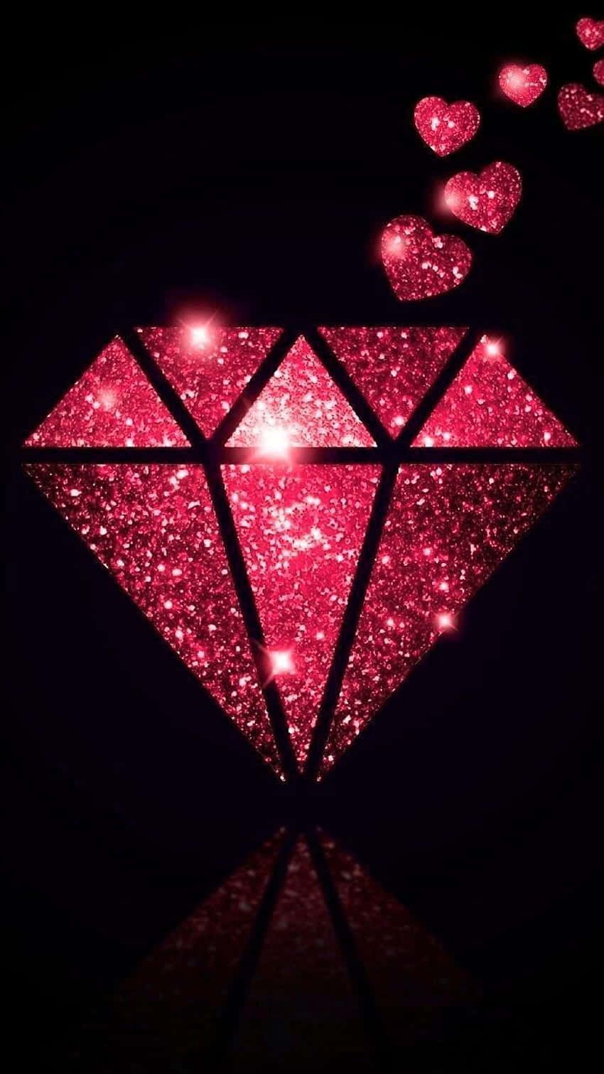 Sparkling Diamonds In A Twinkling Galaxy Background