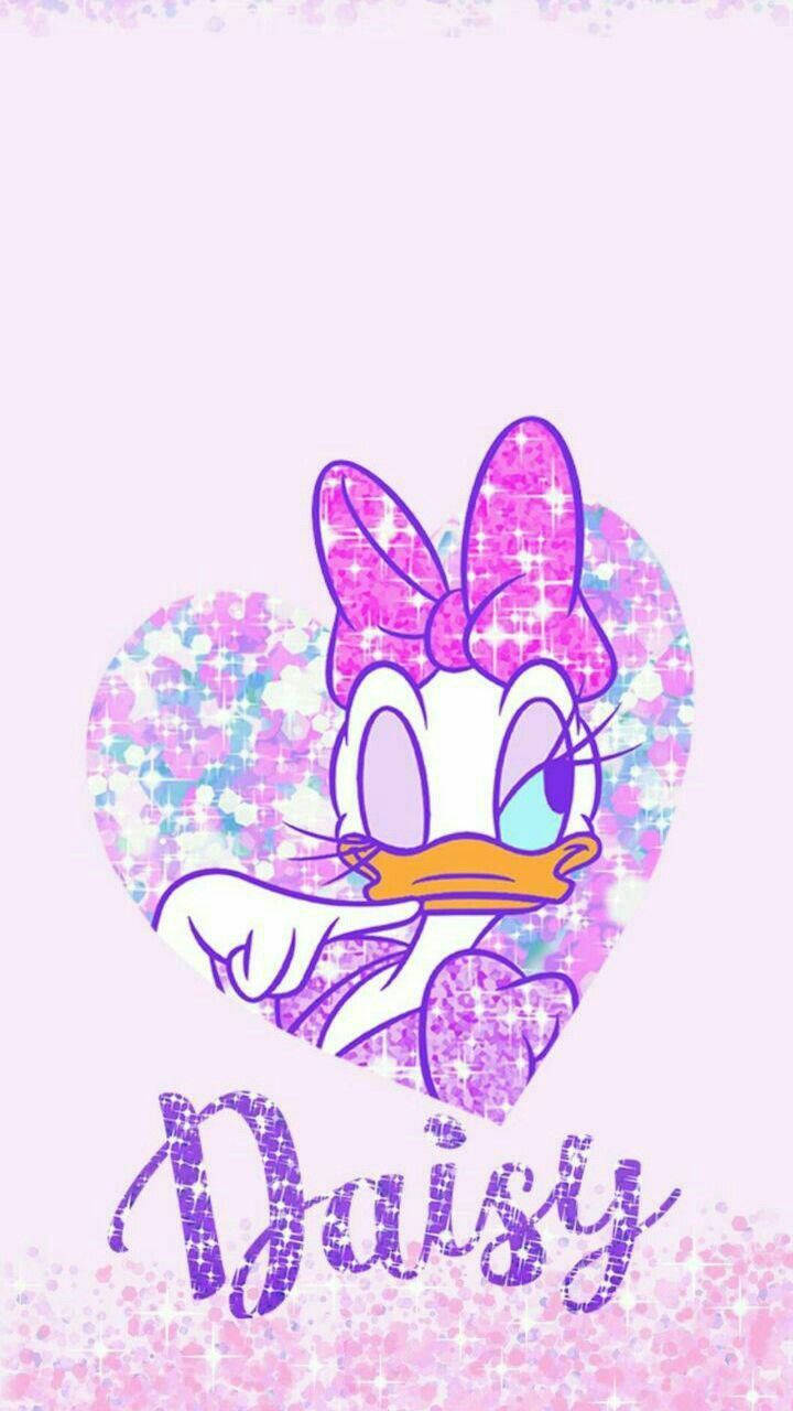 Sparkling Glitters Daisy Duck Background
