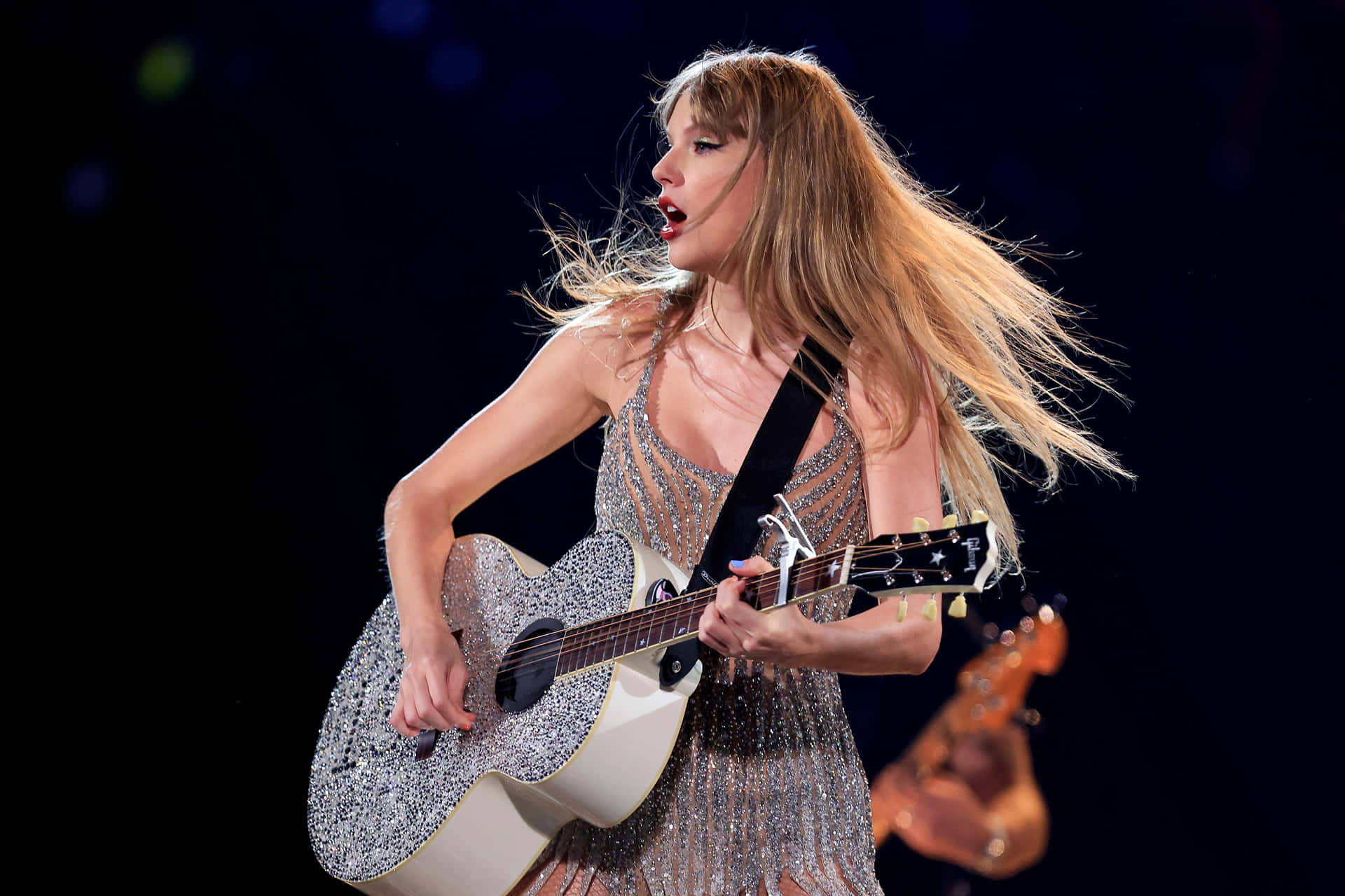 Sparkling Guitar Performance Background