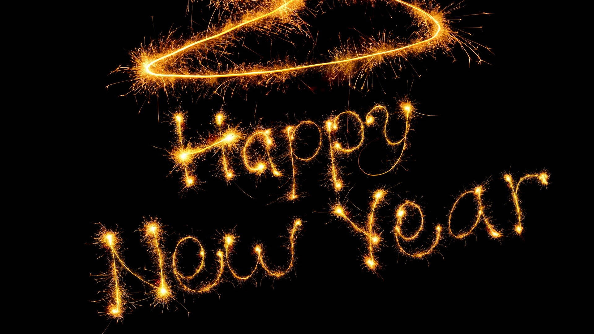 Sparkling Happy New Year Firework Background