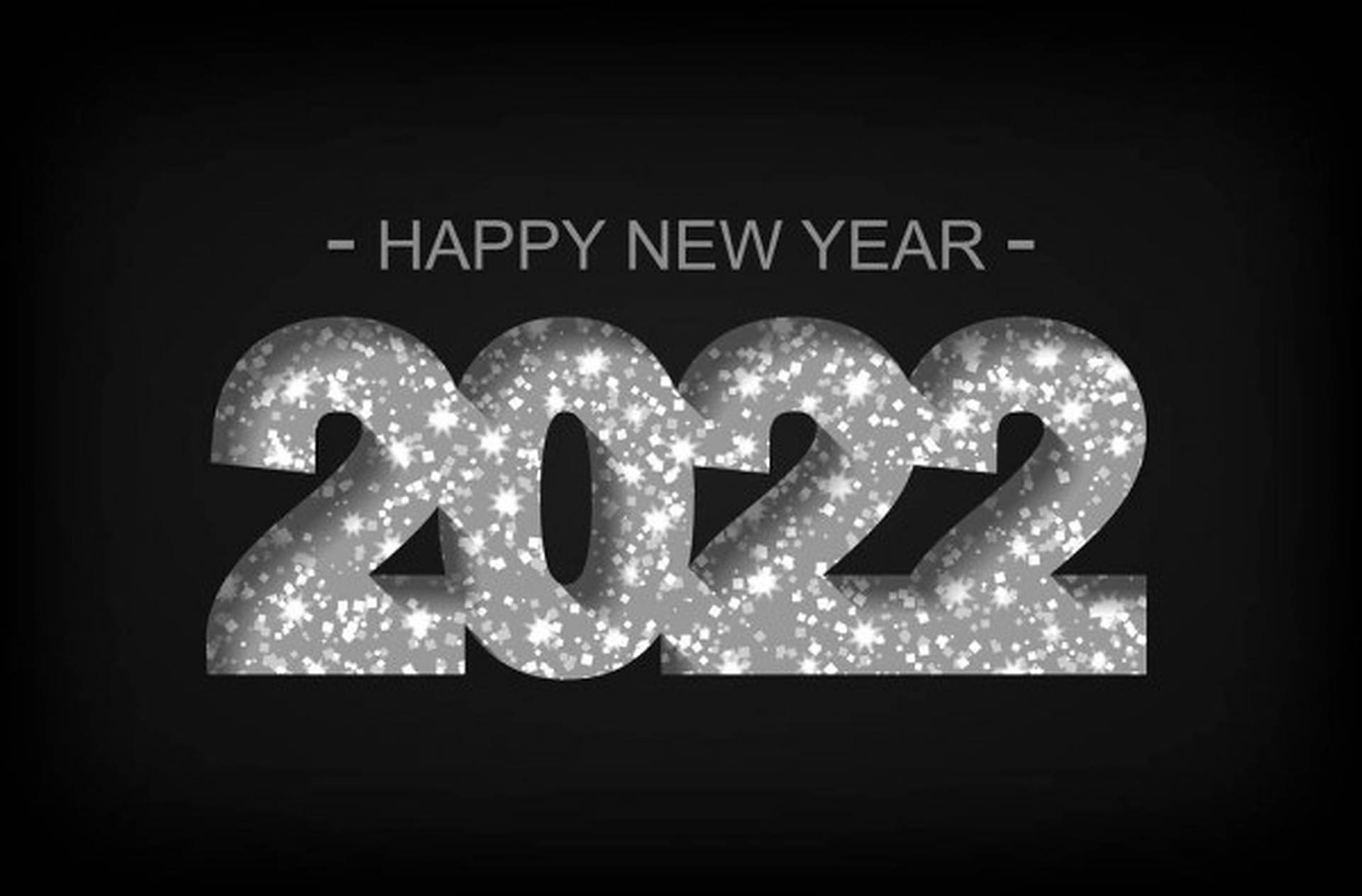 Sparkling Into 2022 - Silver Glitter New Year Celebration Background