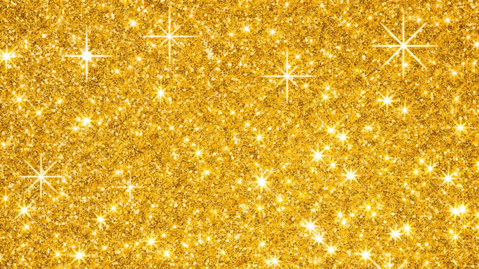 Sparkling Light Gold Foil Background