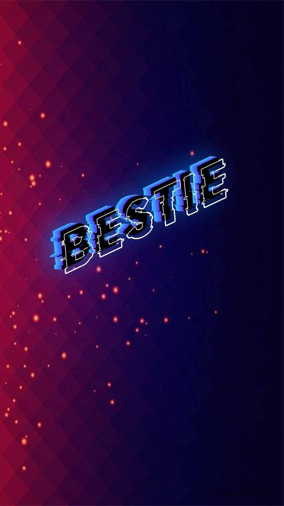 Sparkling Neon Bestie Background