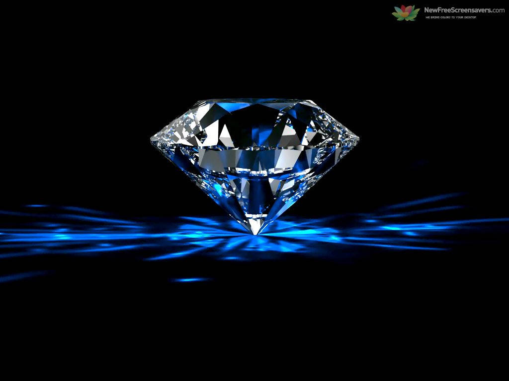 Sparkling Neon Blue Diamond Background