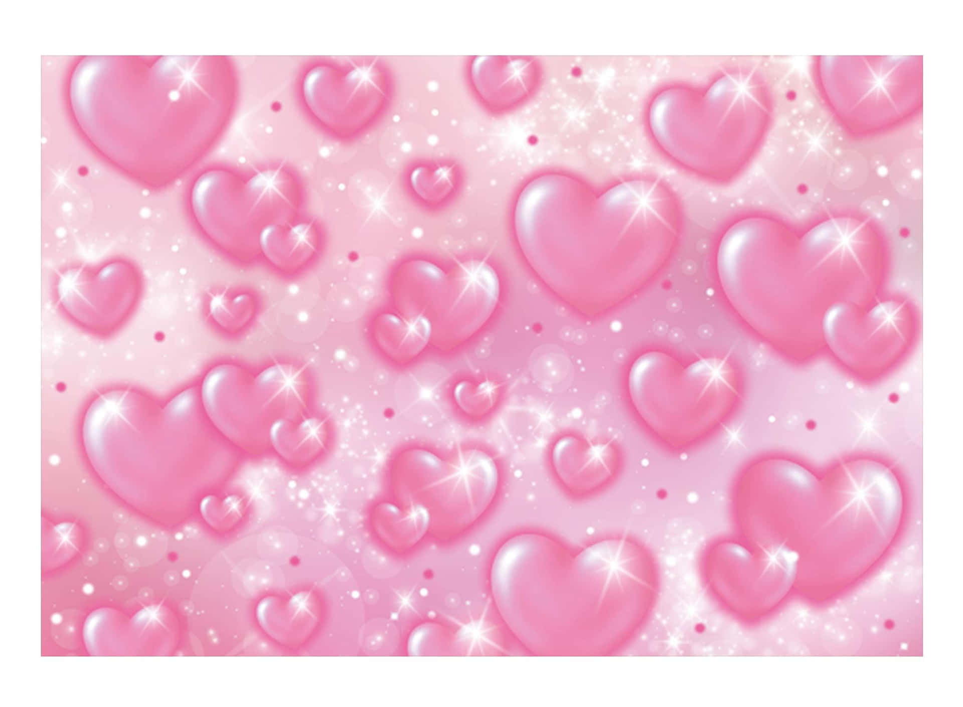 Sparkling Pink Hearts Background Background