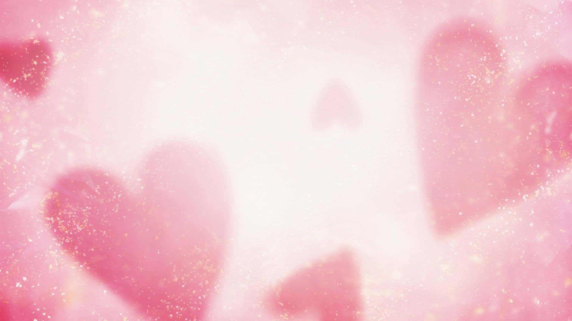 Sparkling_ Pink_ Hearts_ Background Background