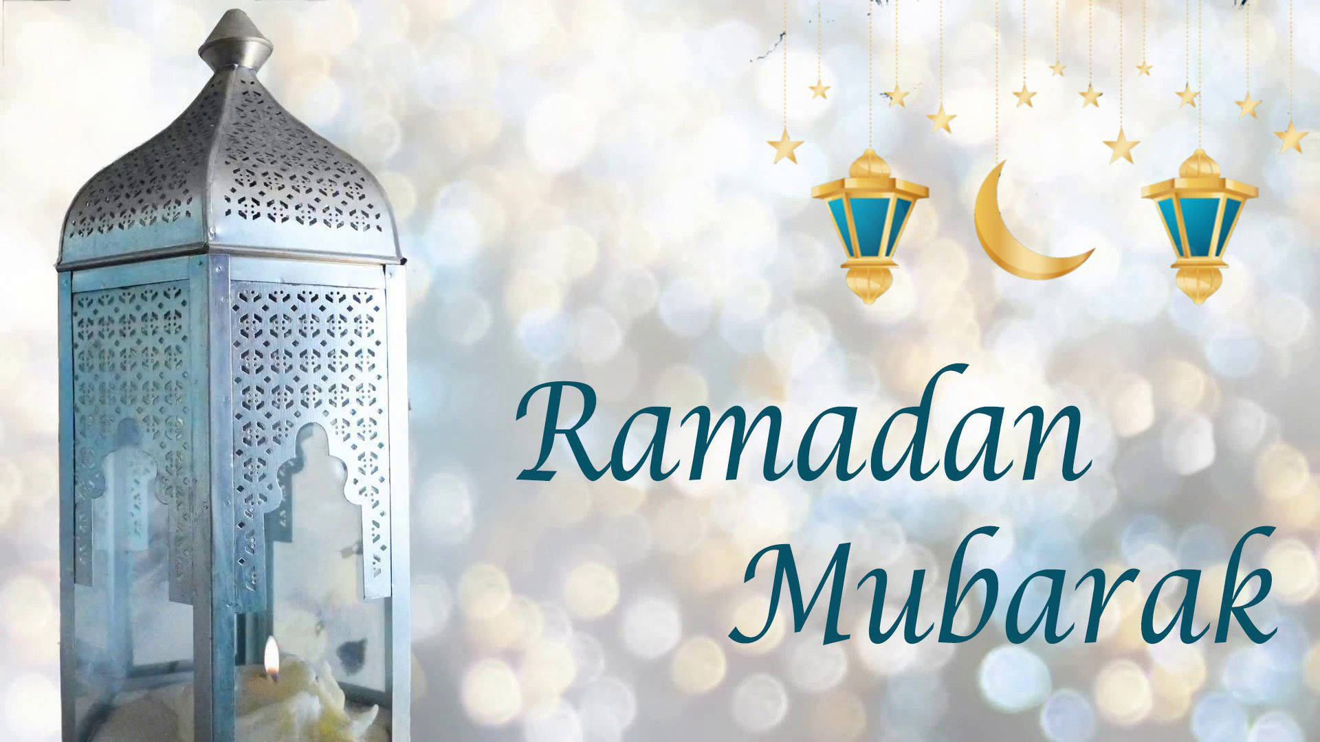 Sparkling Ramadan Mubarak Background
