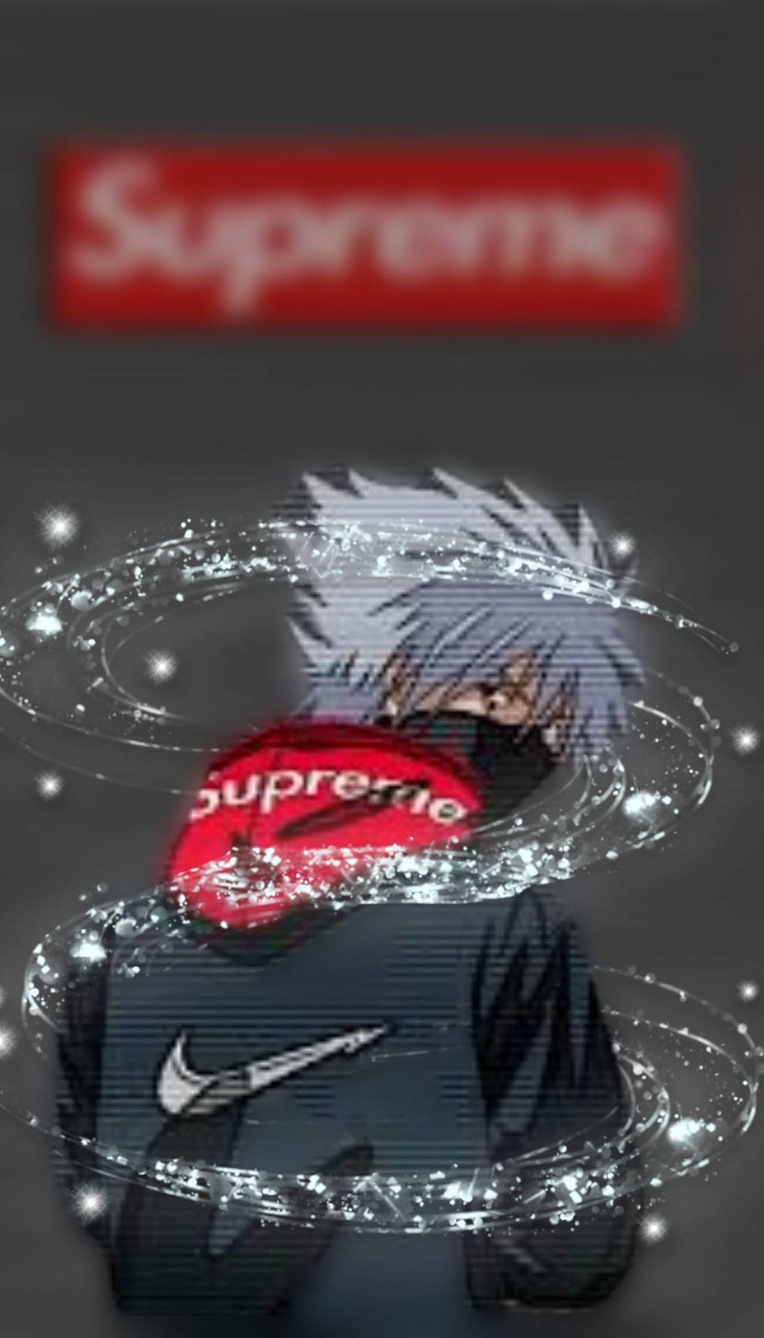 Sparkling Swirl Around Kakashi Hatake Supreme Background