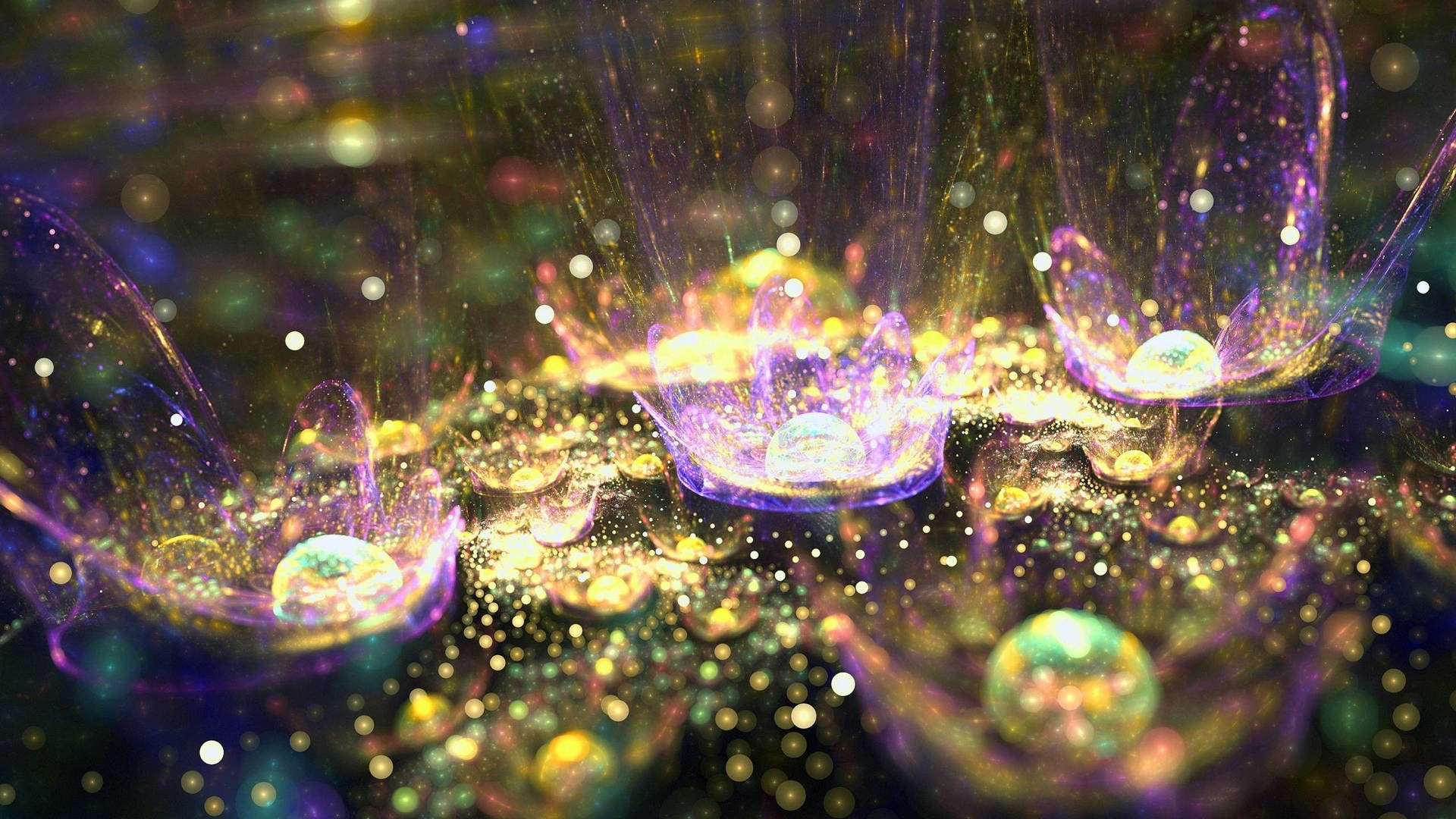 Sparkly And Gleaming Bubbles Background