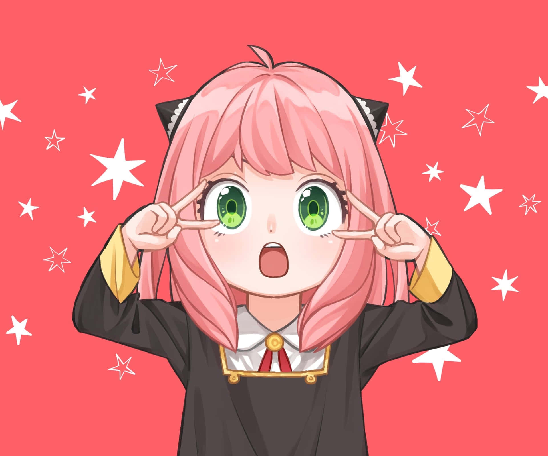 Sparkly Anya Aesthetic Discord Pfp Background