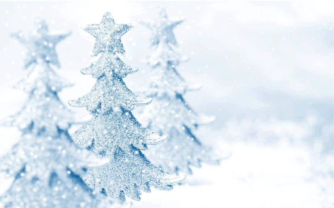 Sparkly Blue Snow White Christmas Background