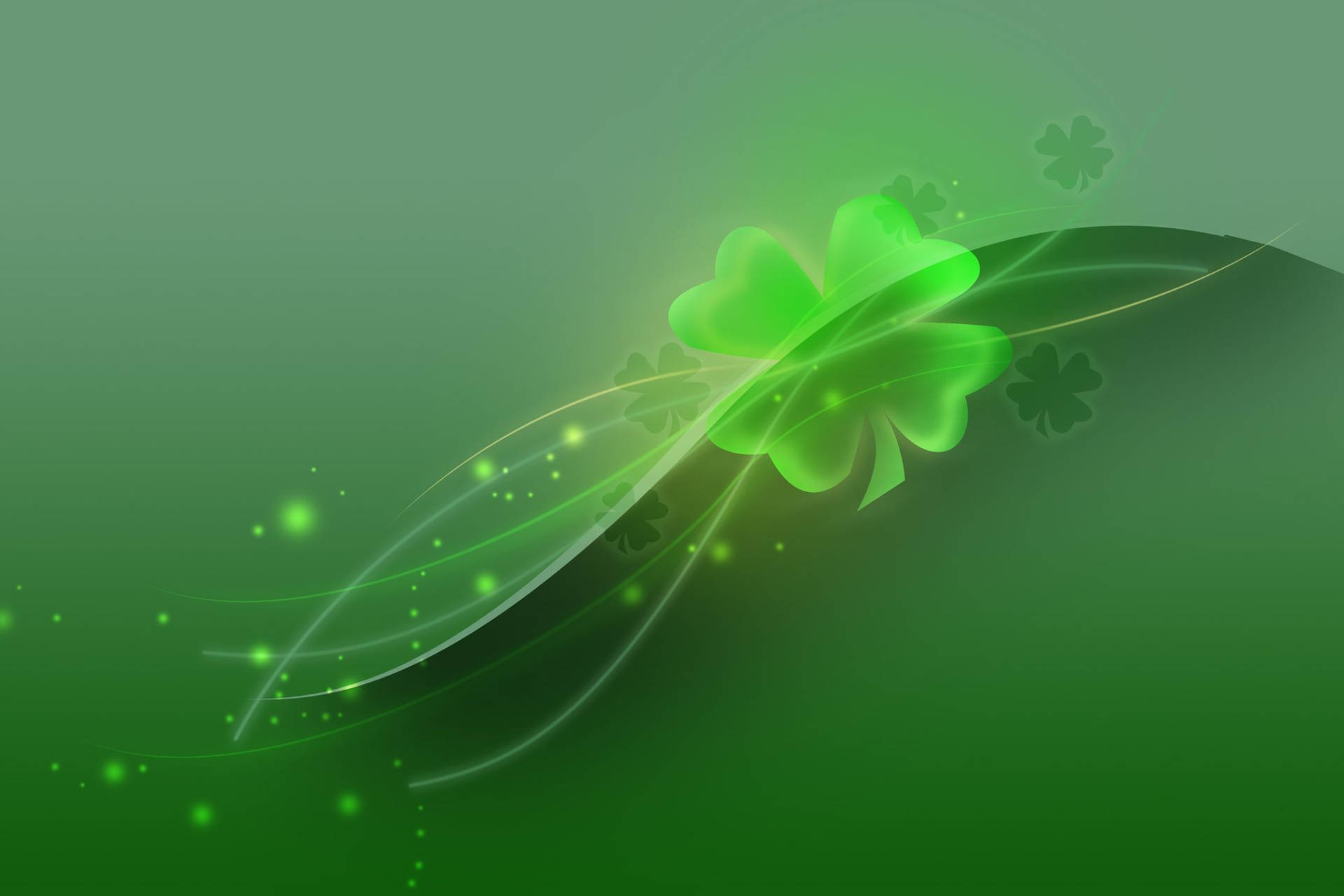 Sparkly Clover Art St Patrick's Day Background