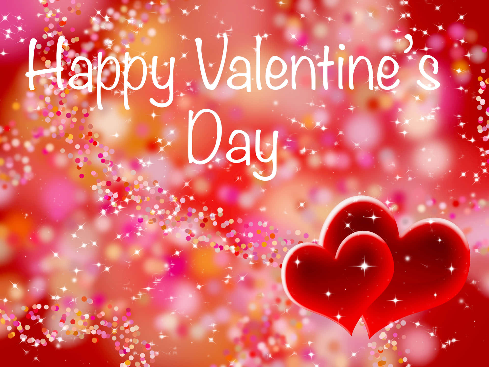 Sparkly Cute Happy Valentine Day Background