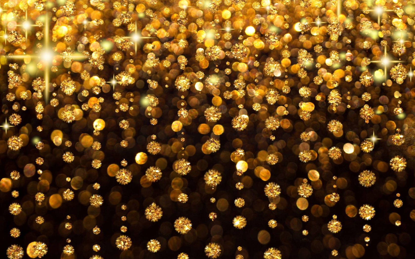 Sparkly Gold Rain Effects Background