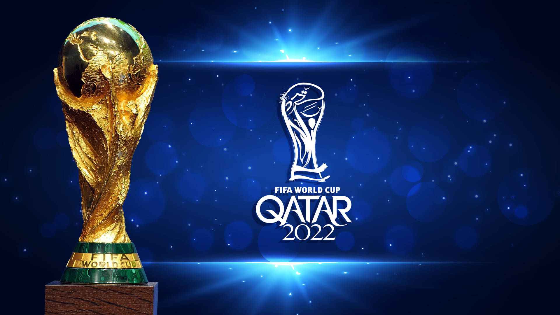 Sparkly Gold Trophy Fifa World Cup 2022 Background