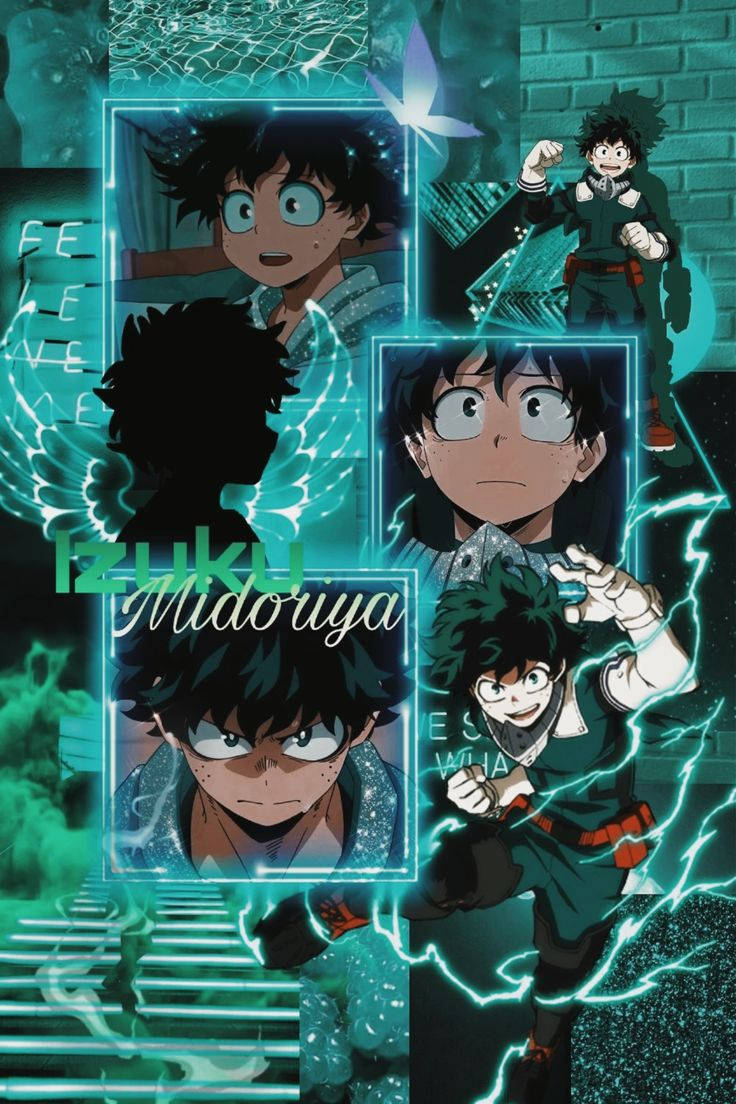 Sparkly Green Aesthetic My Hero Academia Midoriya Background