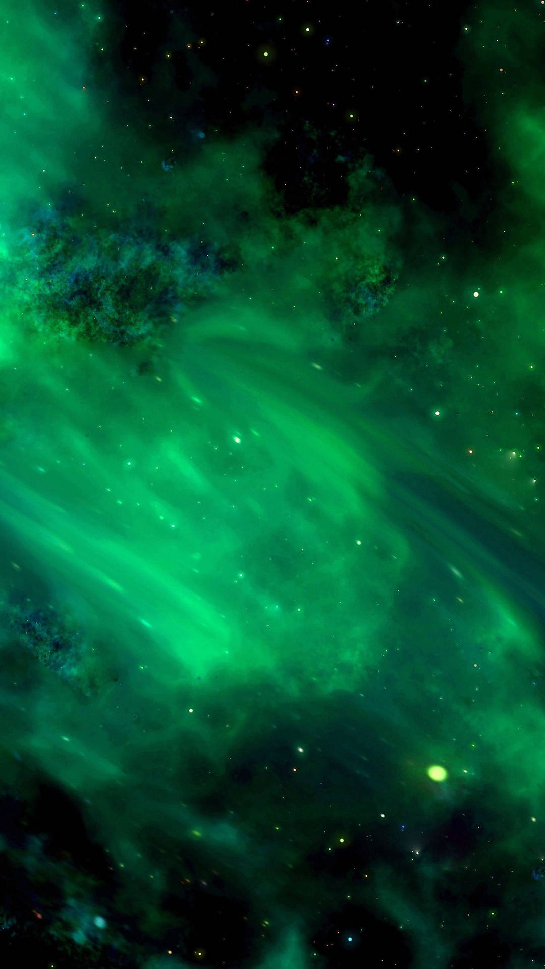 Sparkly Green Sky Background