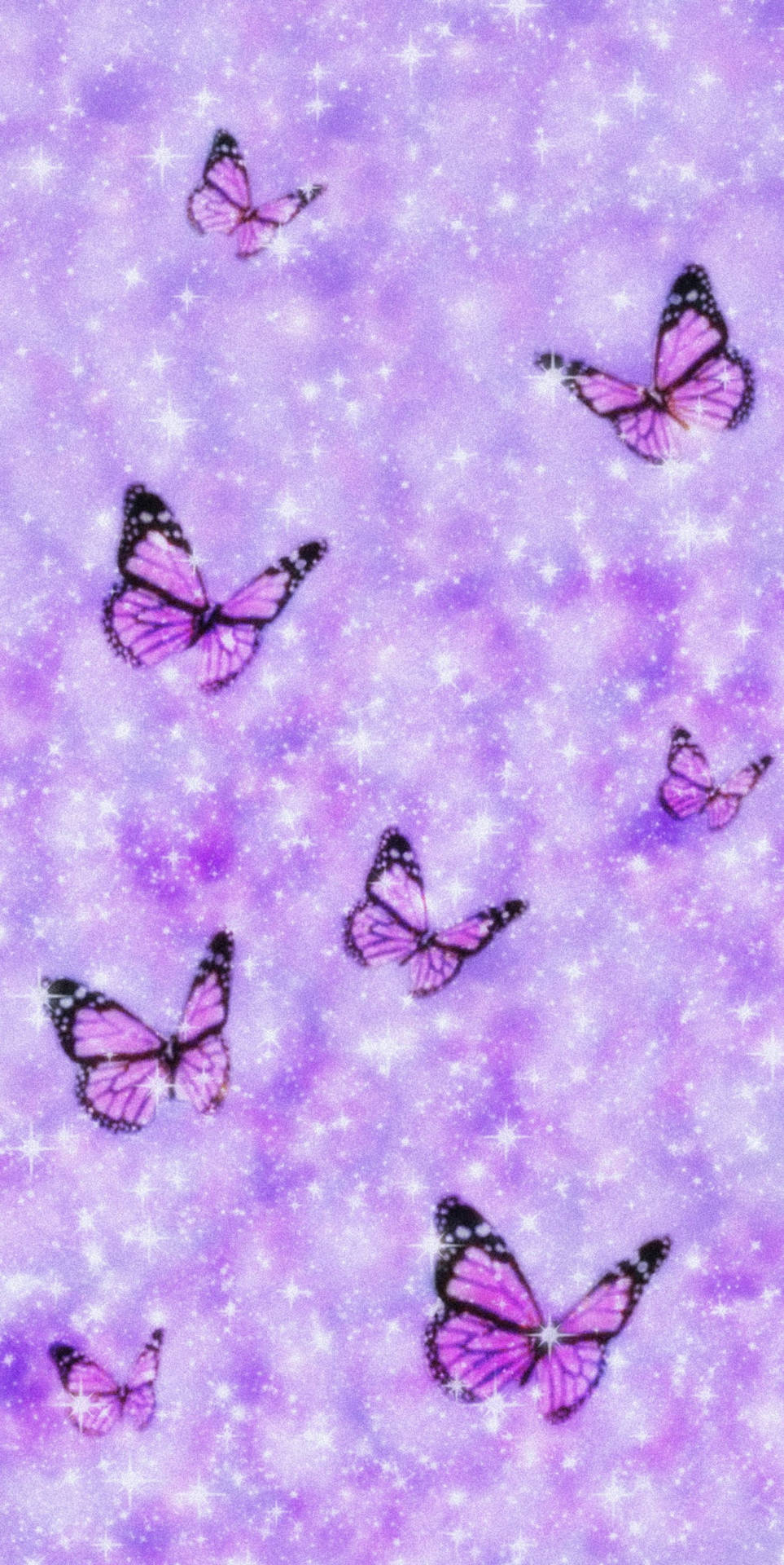 Sparkly Purple Butterfly Phone Backdrop Background