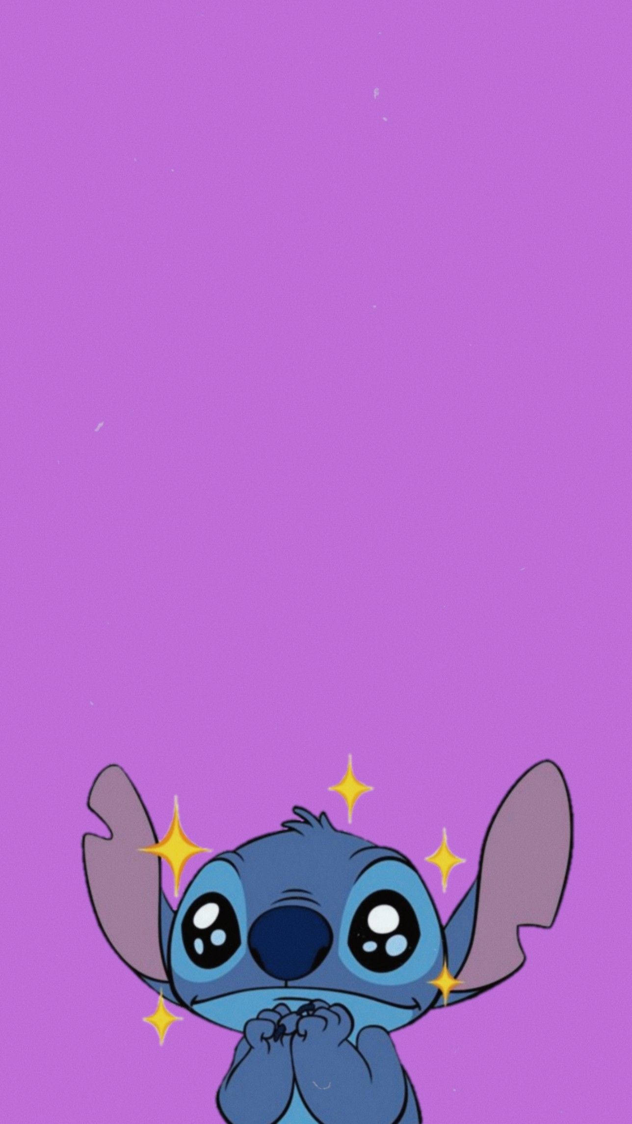 Sparkly Purple Lilo And Stitch Iphone Background