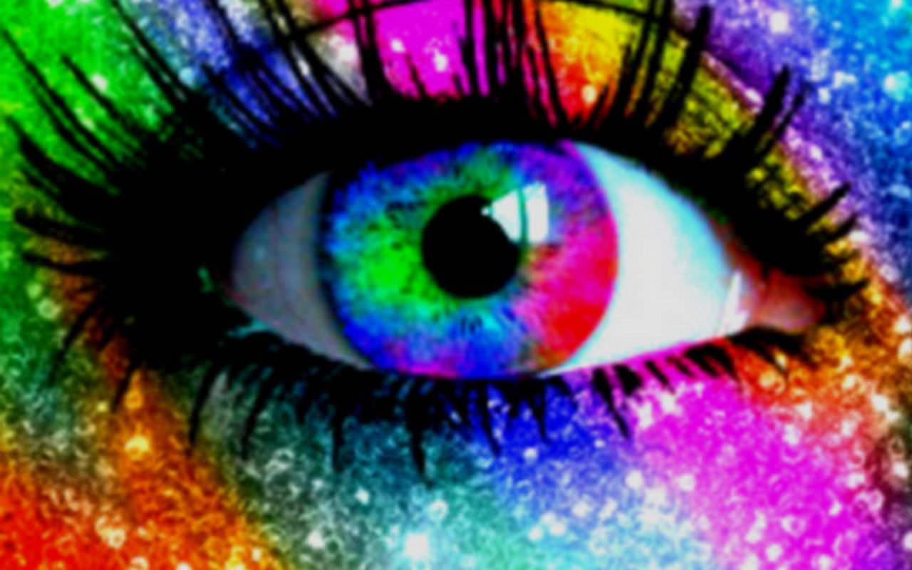 Sparkly Rainbow Eye Of Pride Background