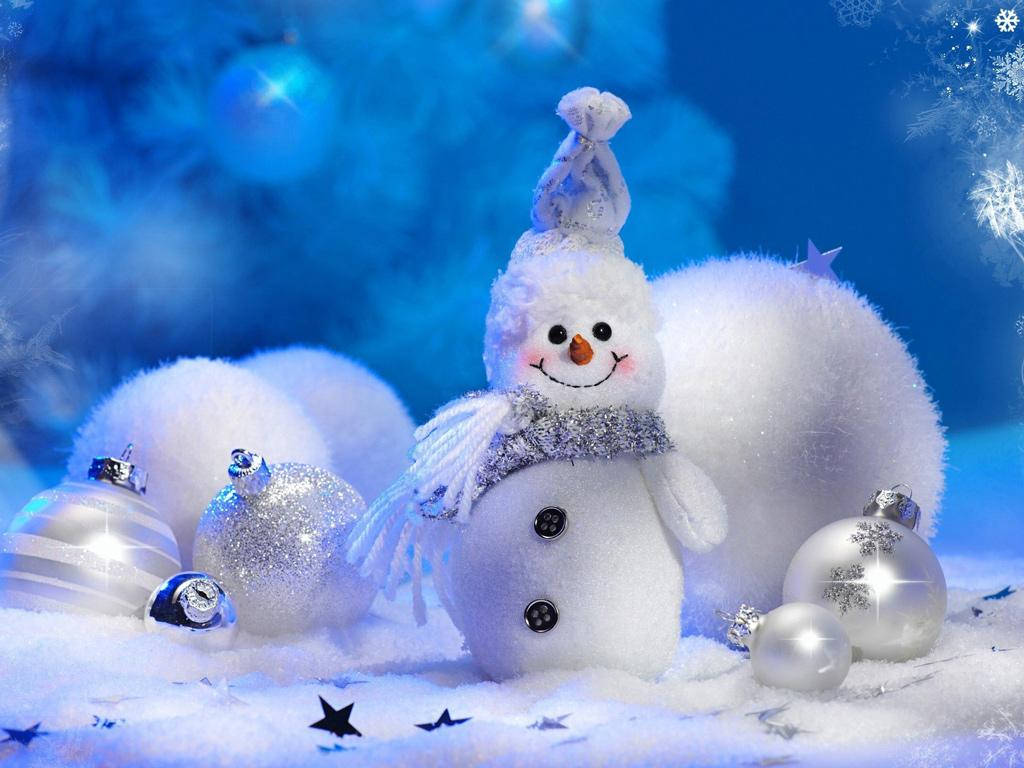 Sparkly White Cute Snow Balls Background