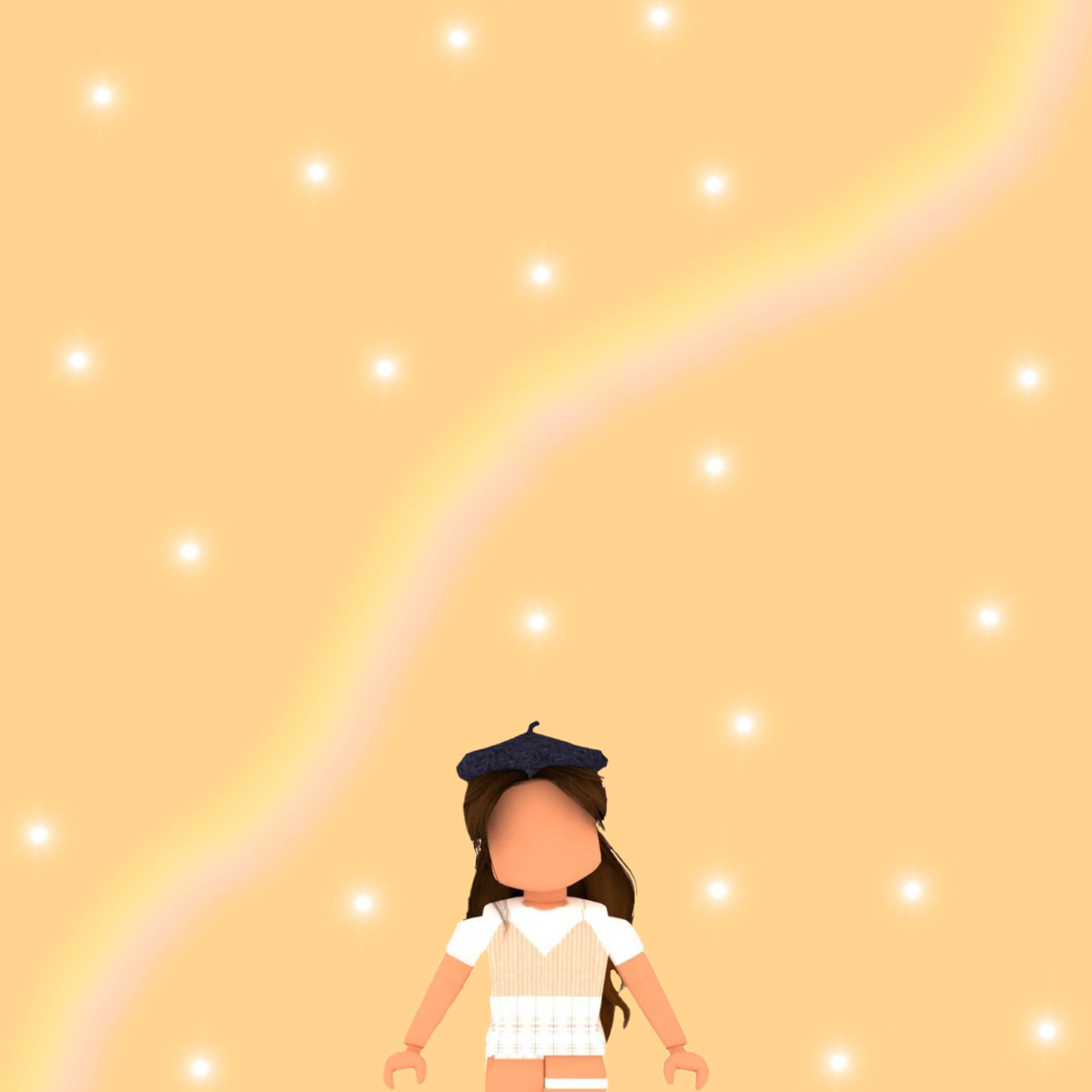 Sparkly Yellow Girl Roblox Character Background