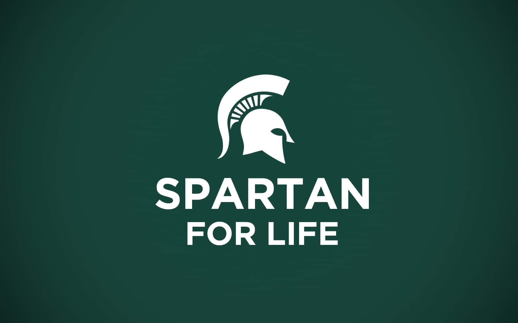 Spartan For Life Logo On A Green Background Background