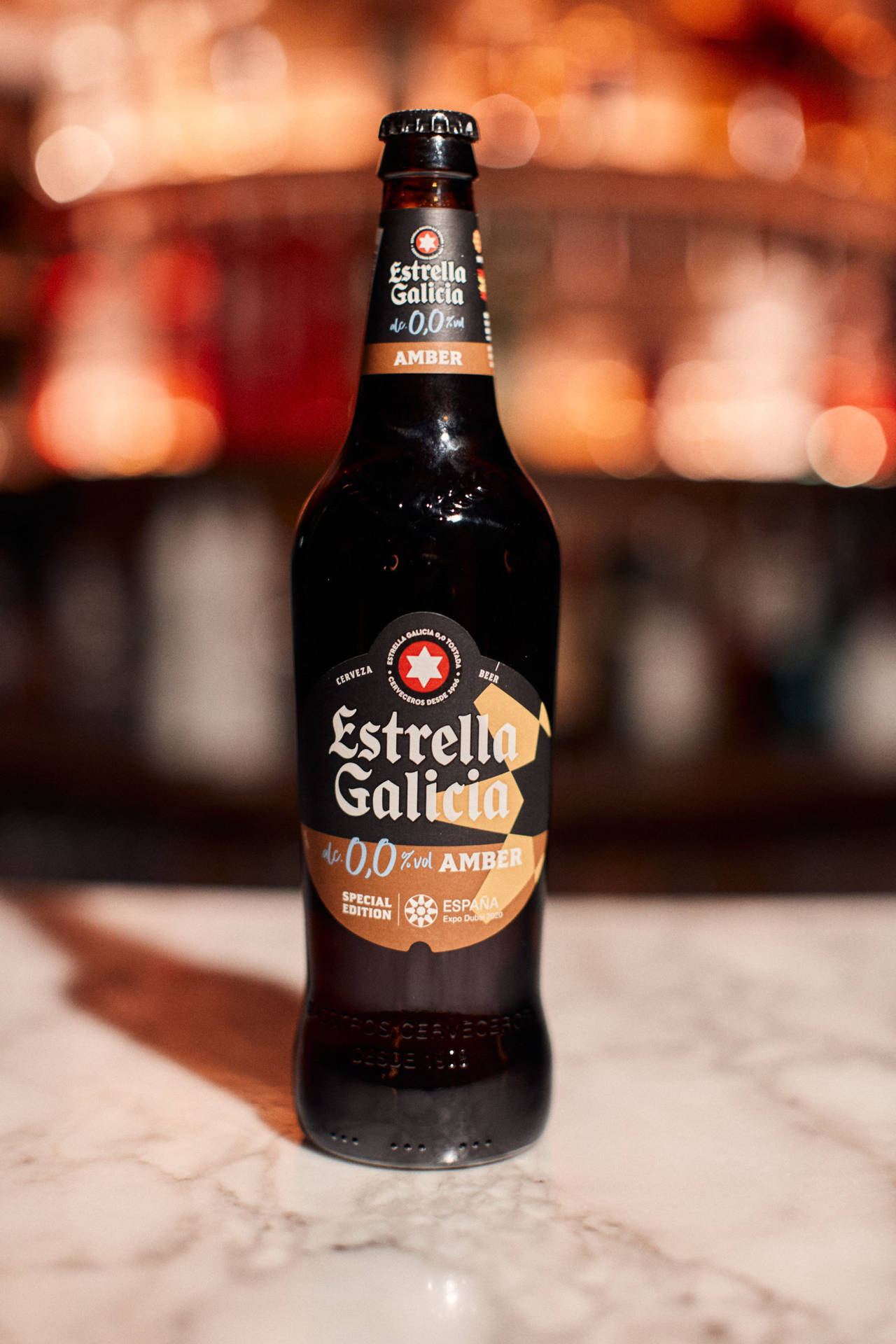 Special Edition Estrella Galicia Tostada Beer Background