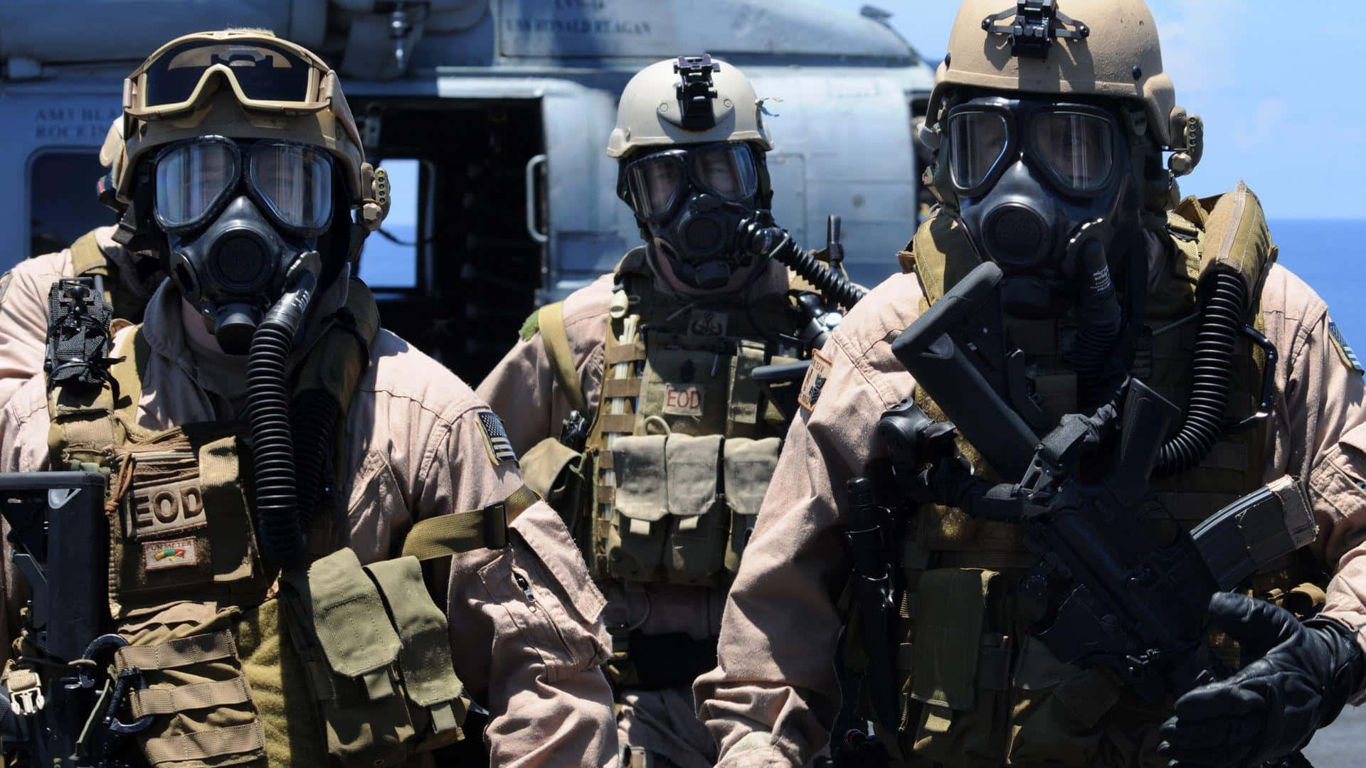 Special Forces Soldiers On A Mission Background