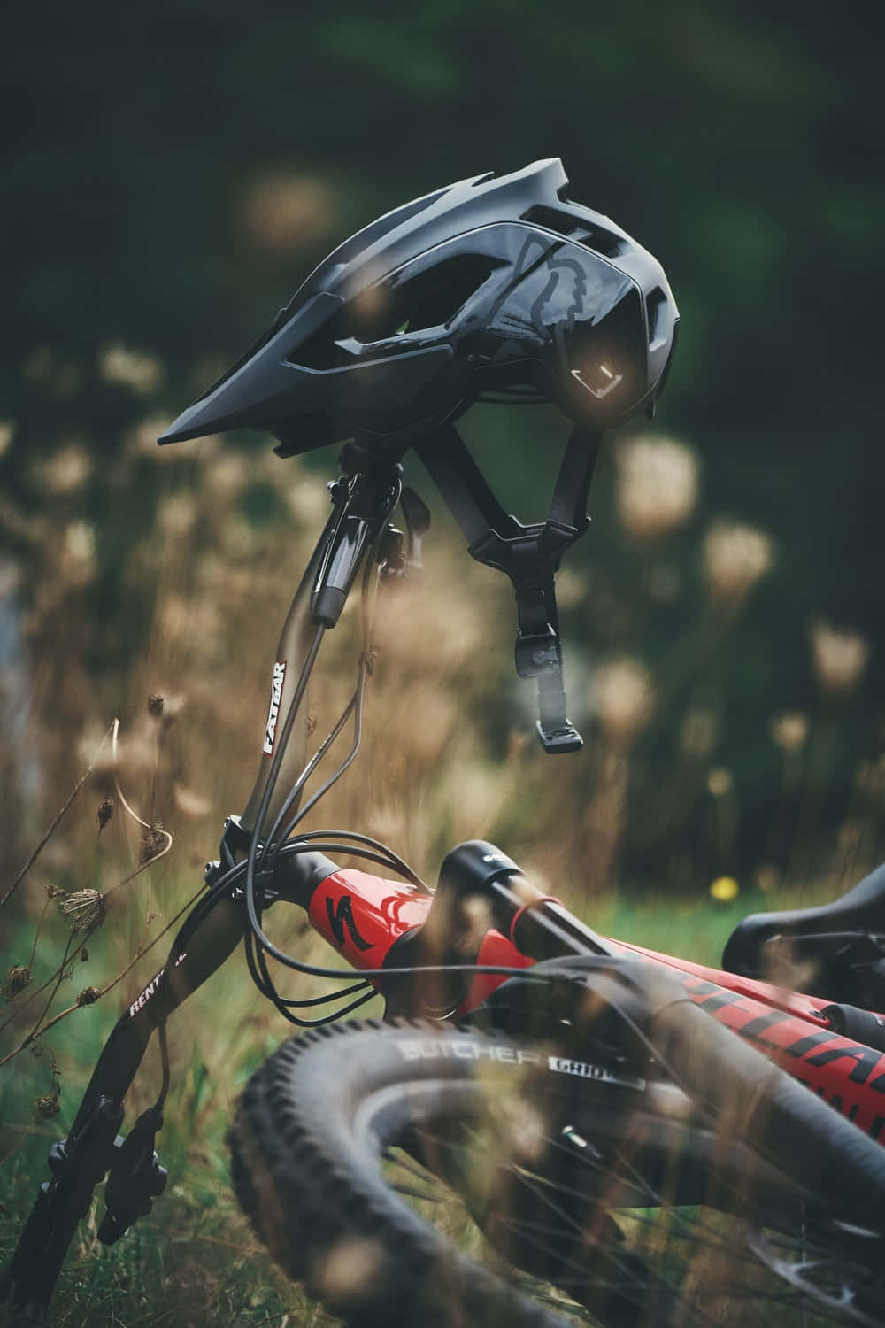 Specialized Mountain Bike On The Ground Background
