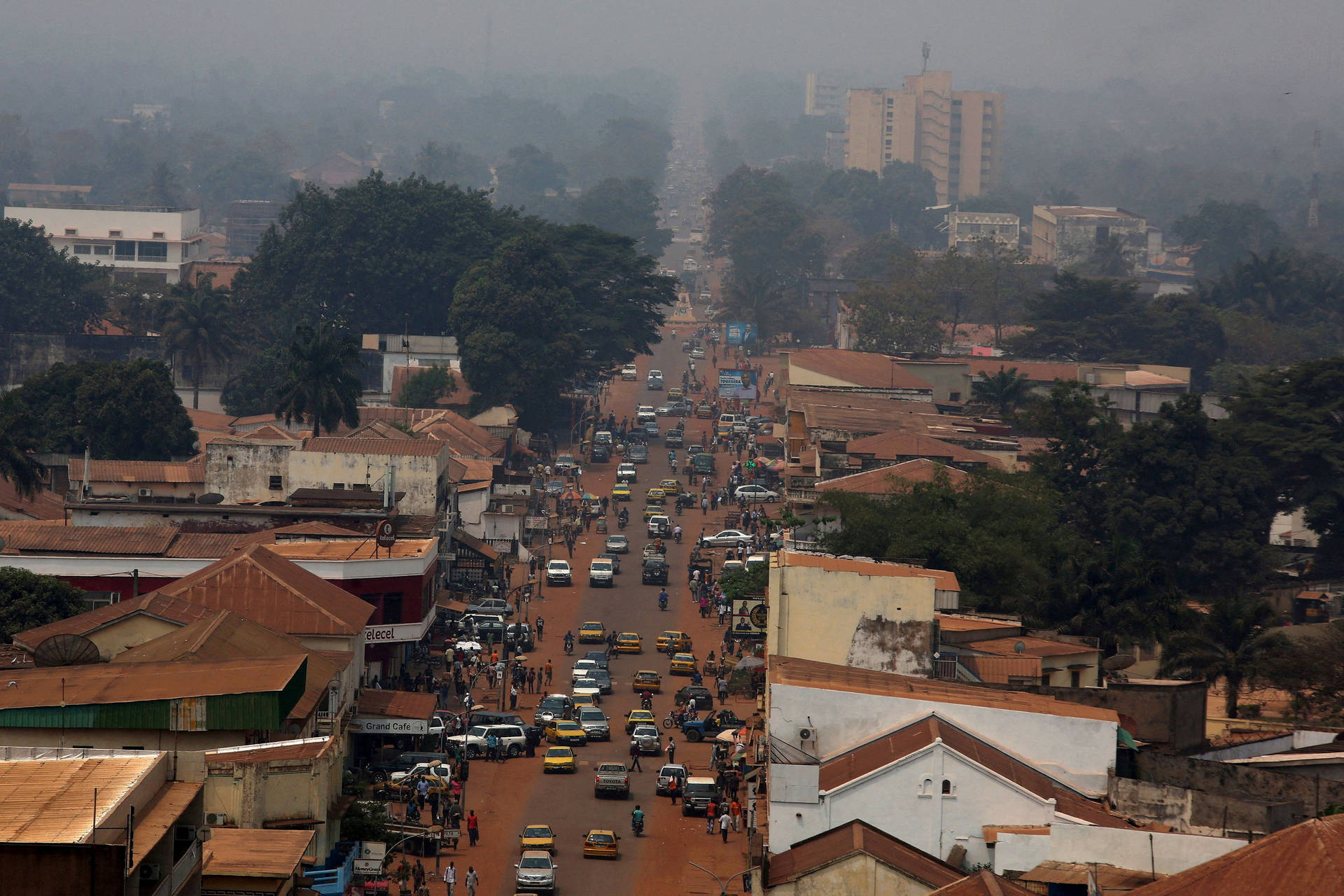 Spectacular Aerial View Of The Central African Republic Background