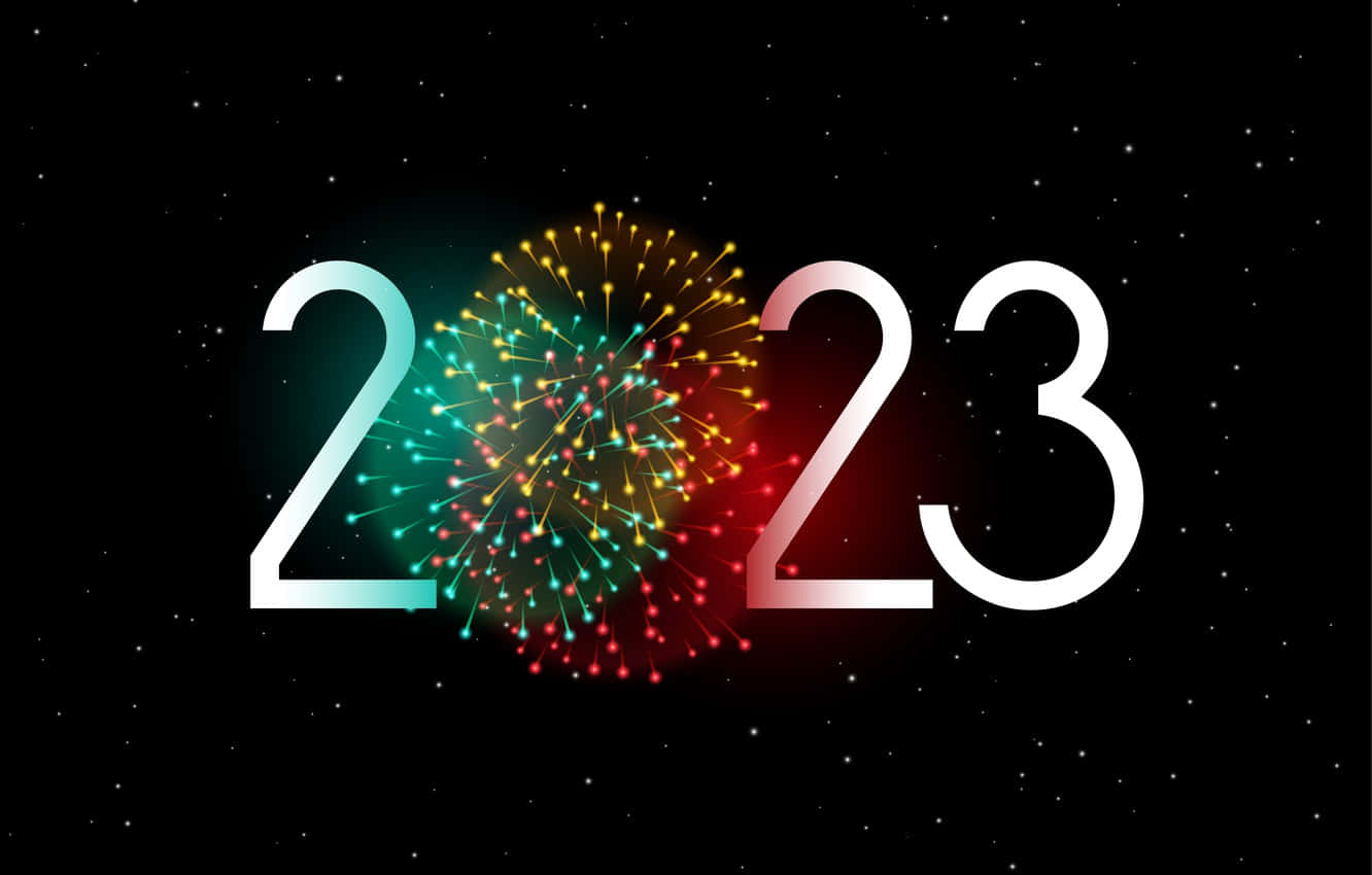 Spectacular Firework Display Celebrating 2023 New Year Background