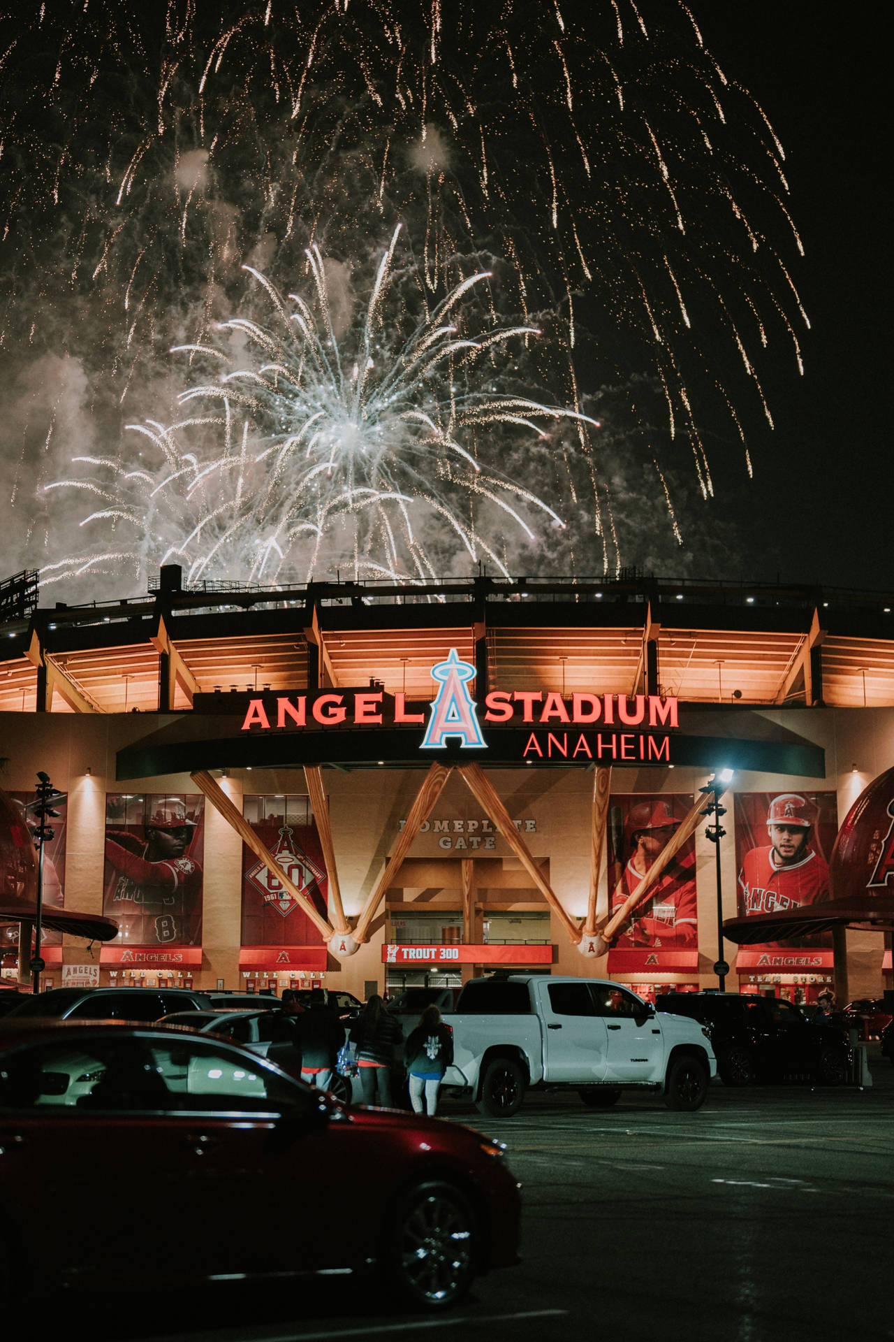 Spectacular Fireworks At Angel Stadium