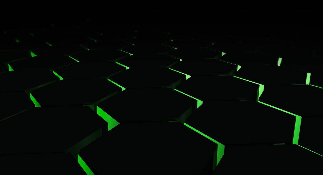 Spectacular Green Infinite Gaming Desktop Hexagons Background