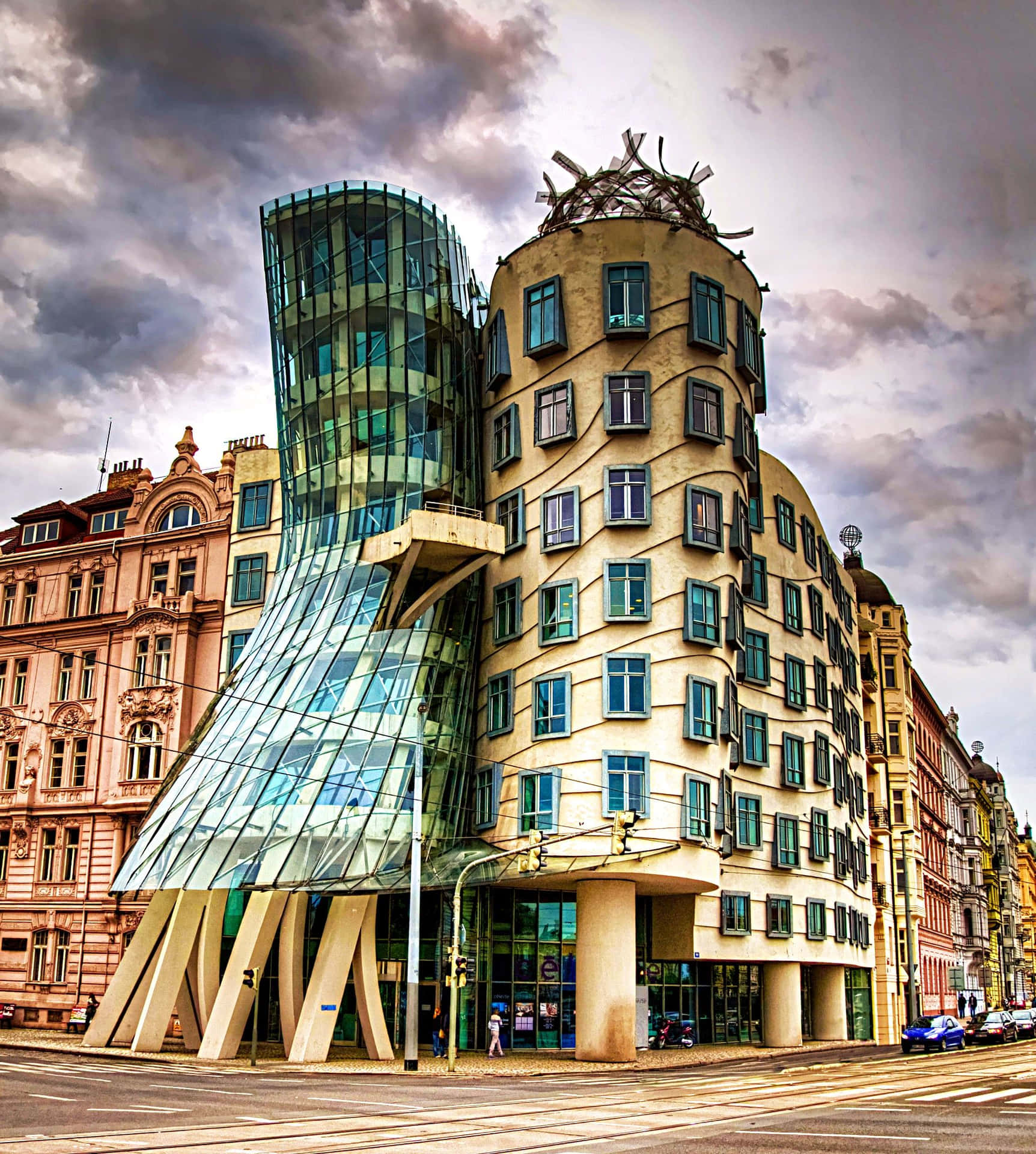 Spectacular Hdr Image Of The Dancing House Background