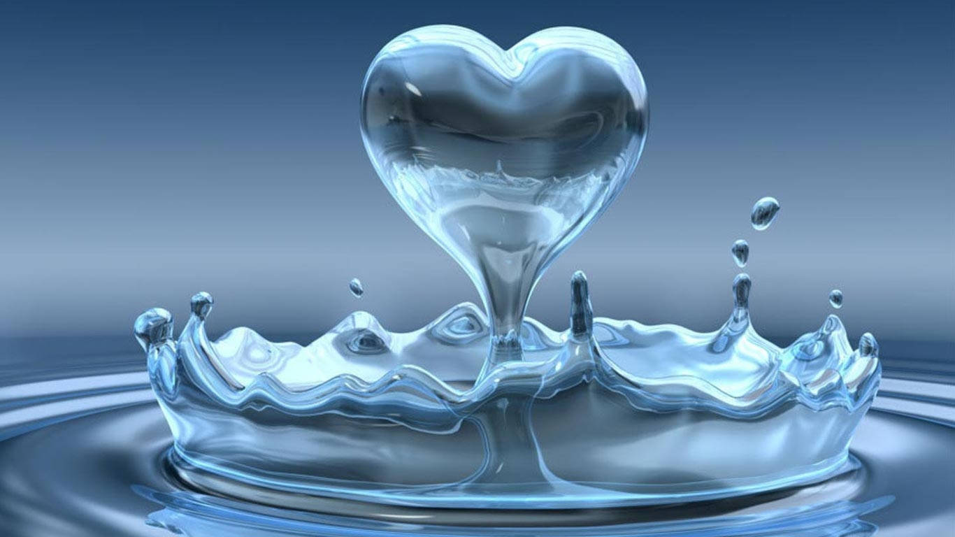 Spectacular Heart Droplet In Live 3d