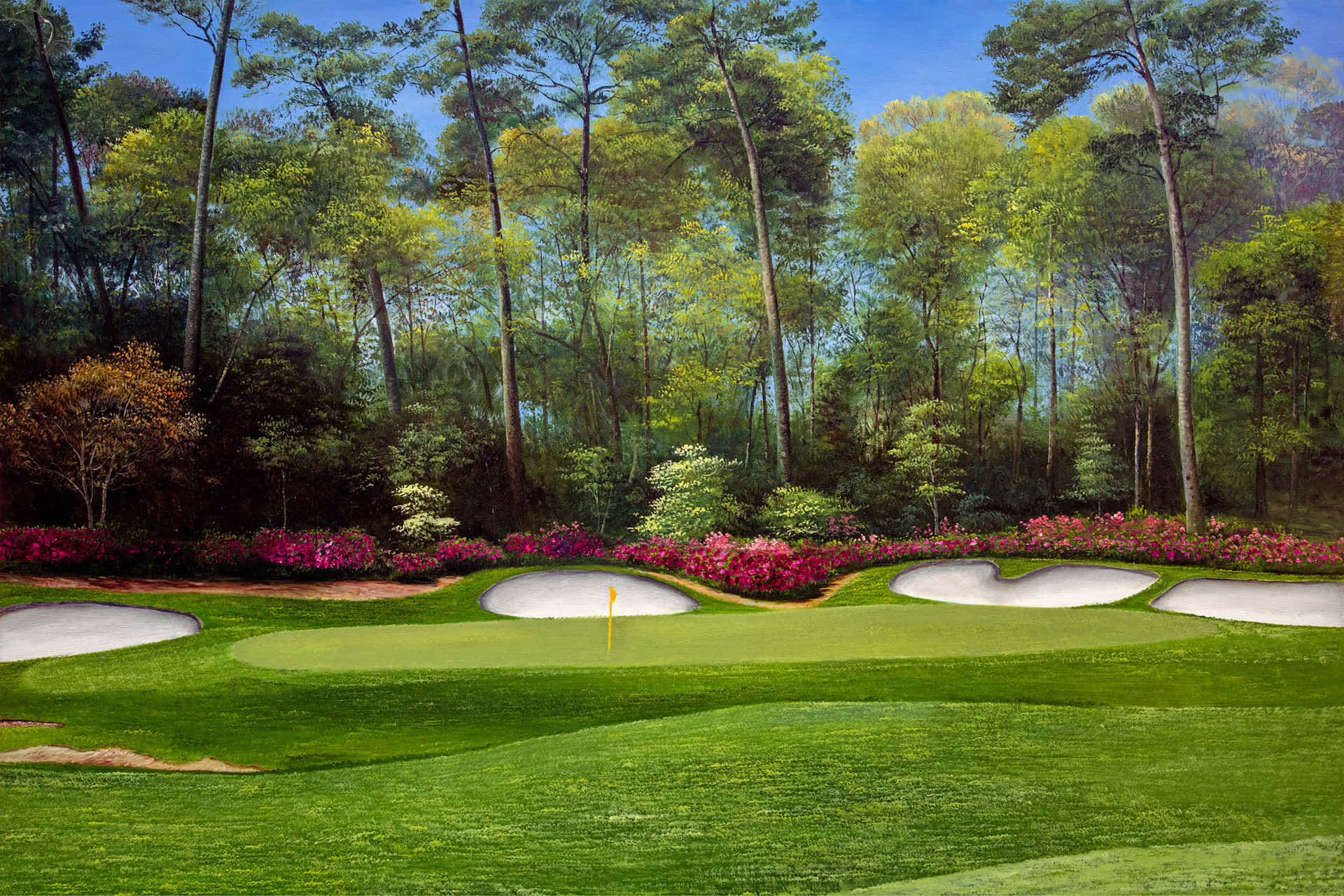 Spectacular Igolf Course At Augusta National Background